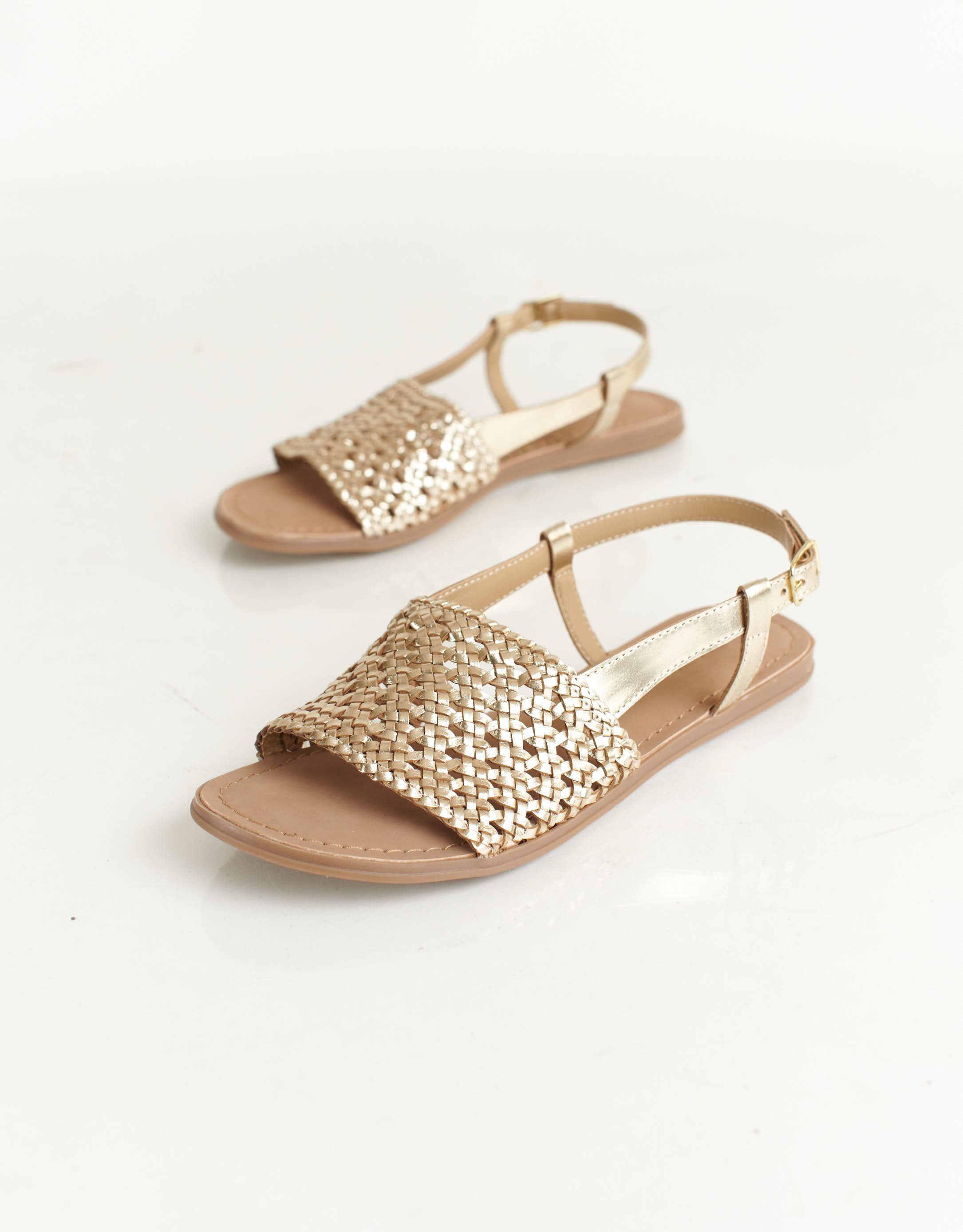 נעלי נשים - Salt+Umber - סנדלי עור DORADO - זהב2