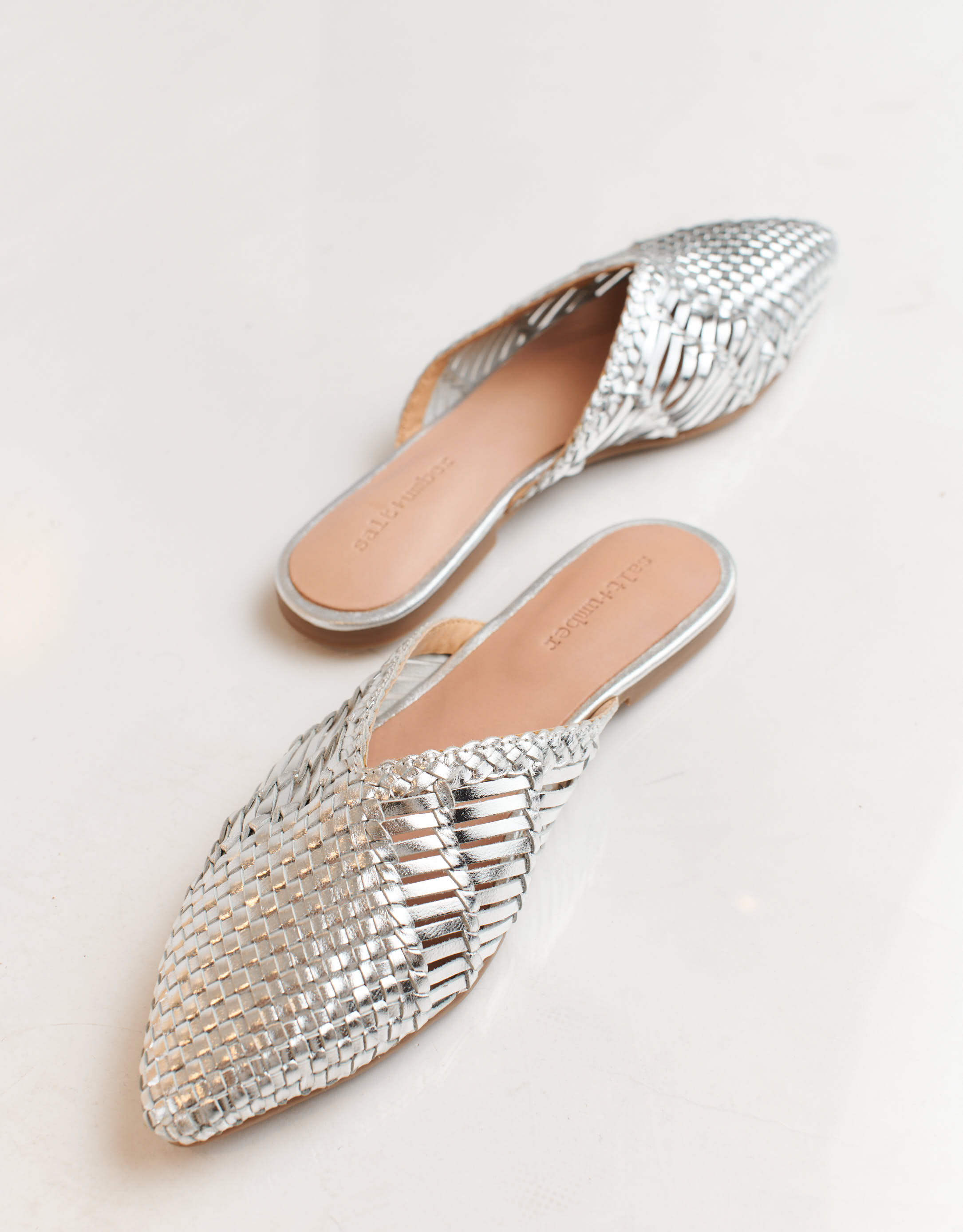 נעלי נשים - Salt+Umber - כפכפי עור ARIELLE - כסף4