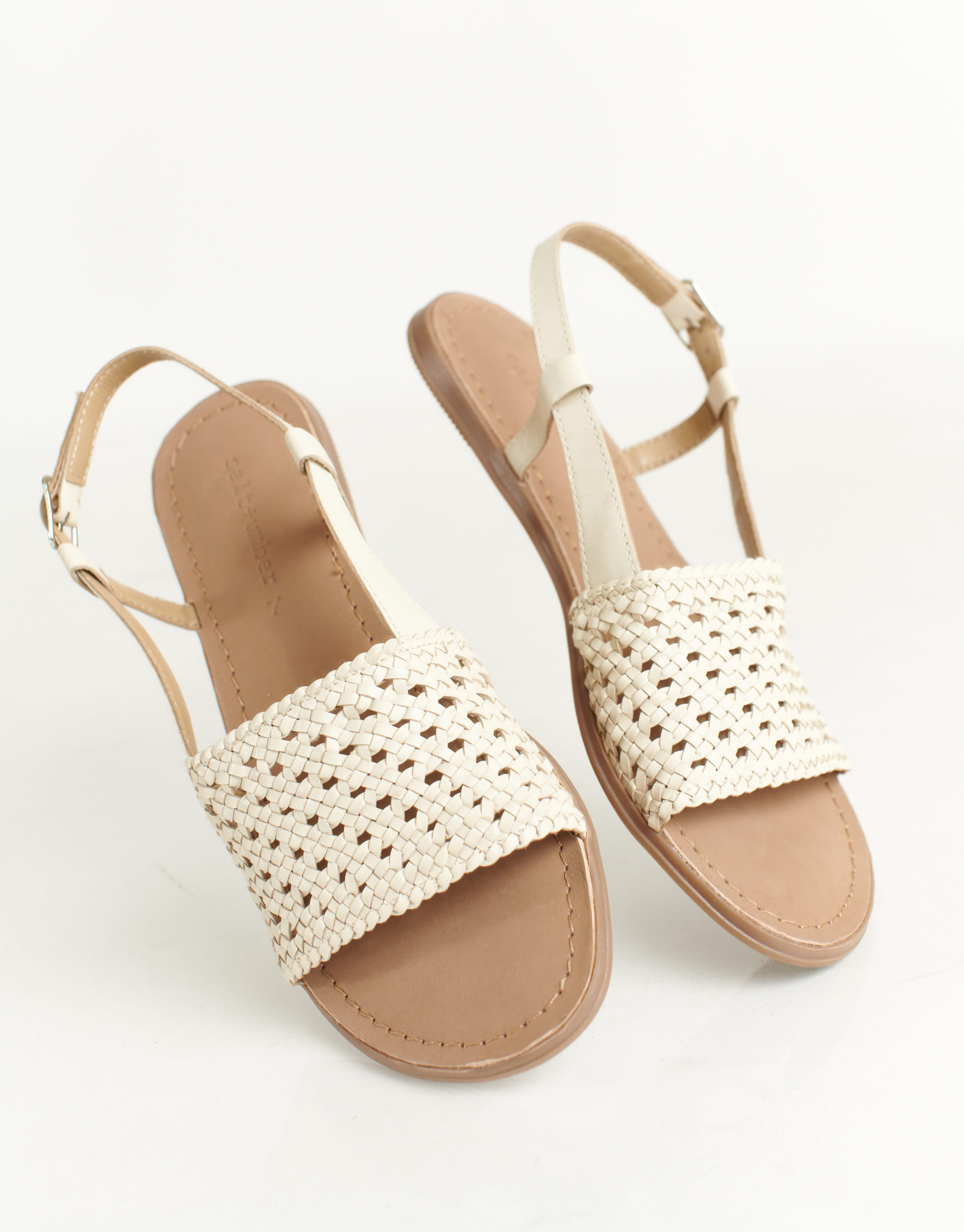 נעלי נשים - Salt+Umber - סנדלי עור DORADO - אופוויט3