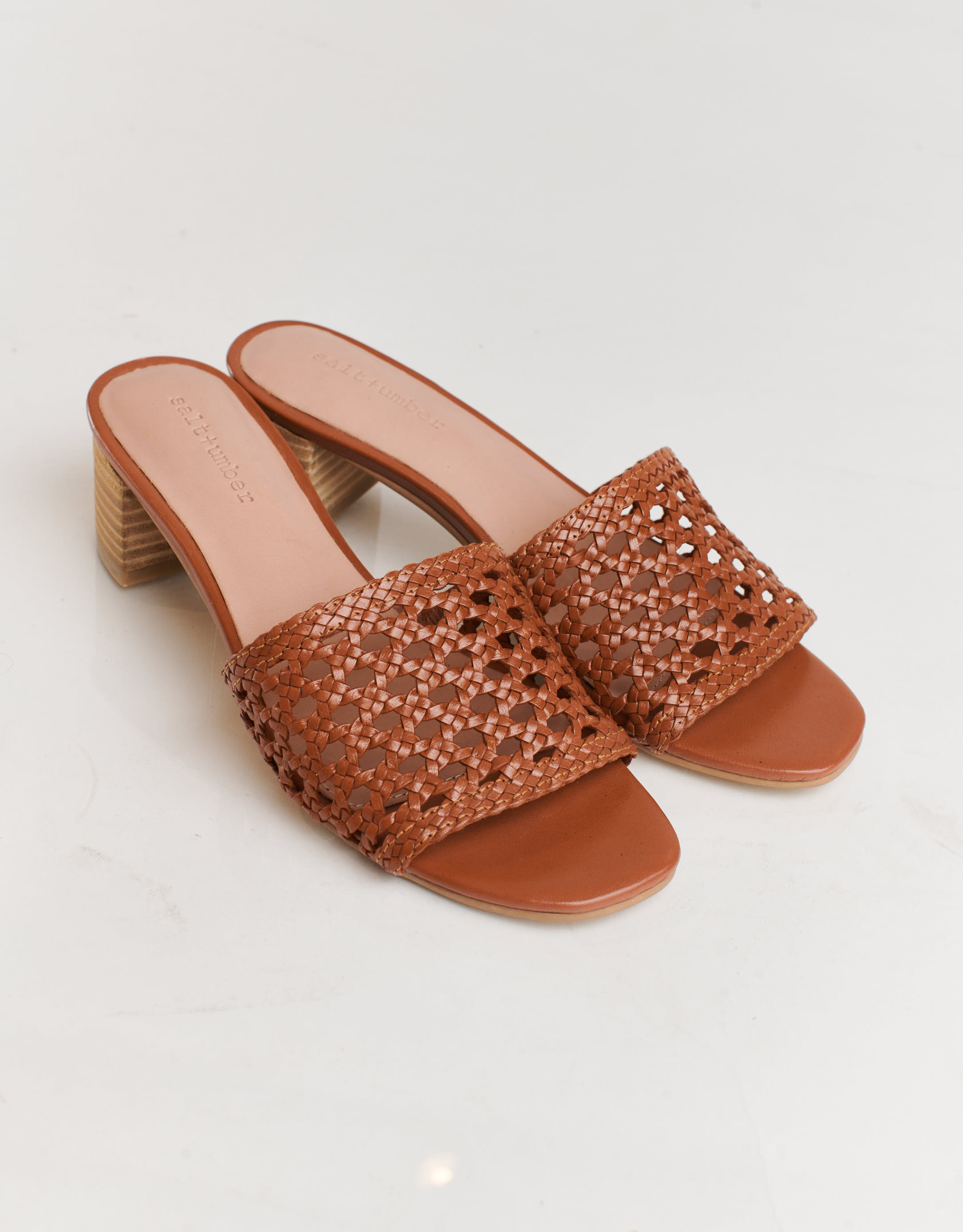 נעלי נשים - Salt+Umber - כפכפי עור TRIPOLI - חום1