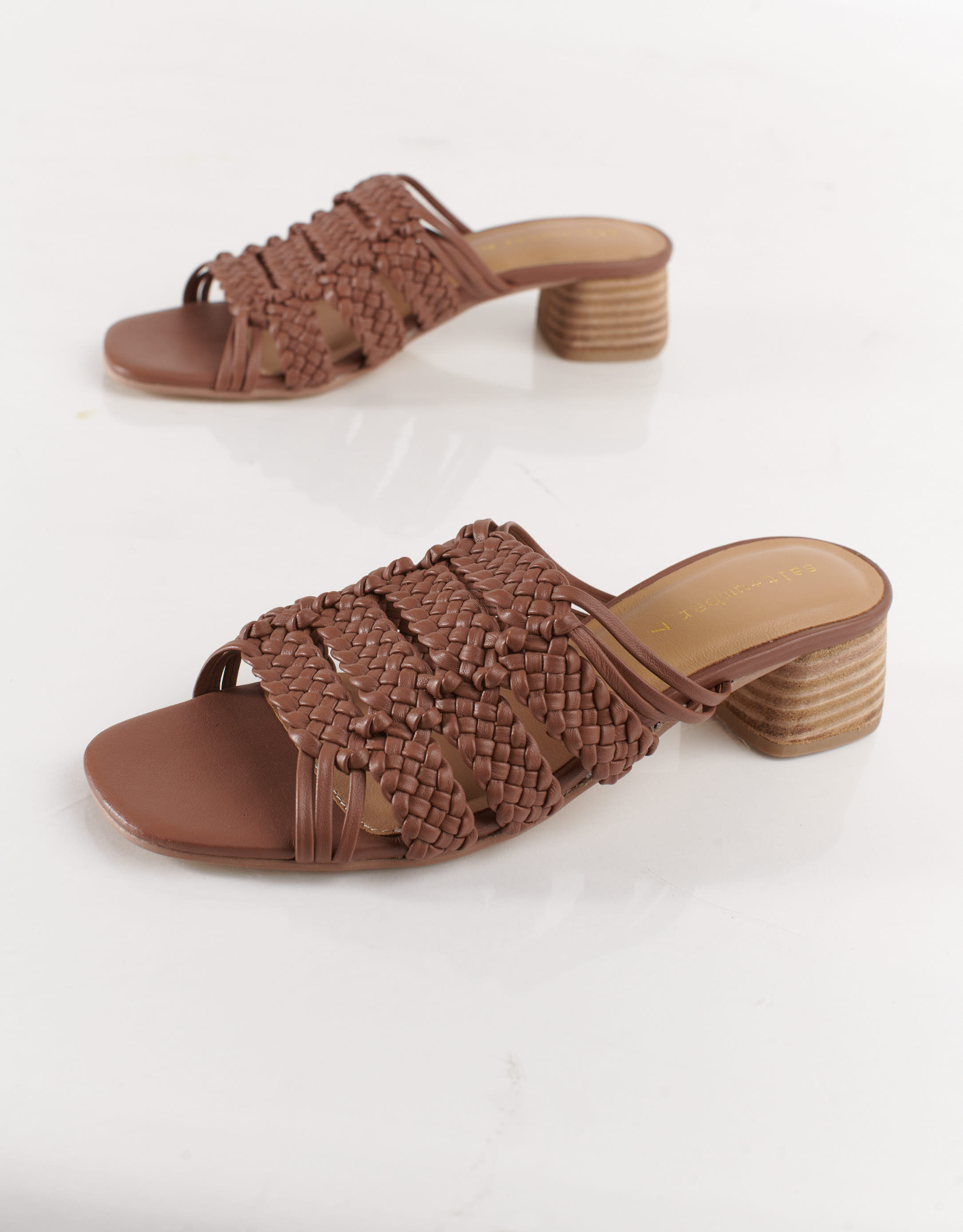 נעלי נשים - Salt+Umber - כפכפי עור RIVIERA - חום3