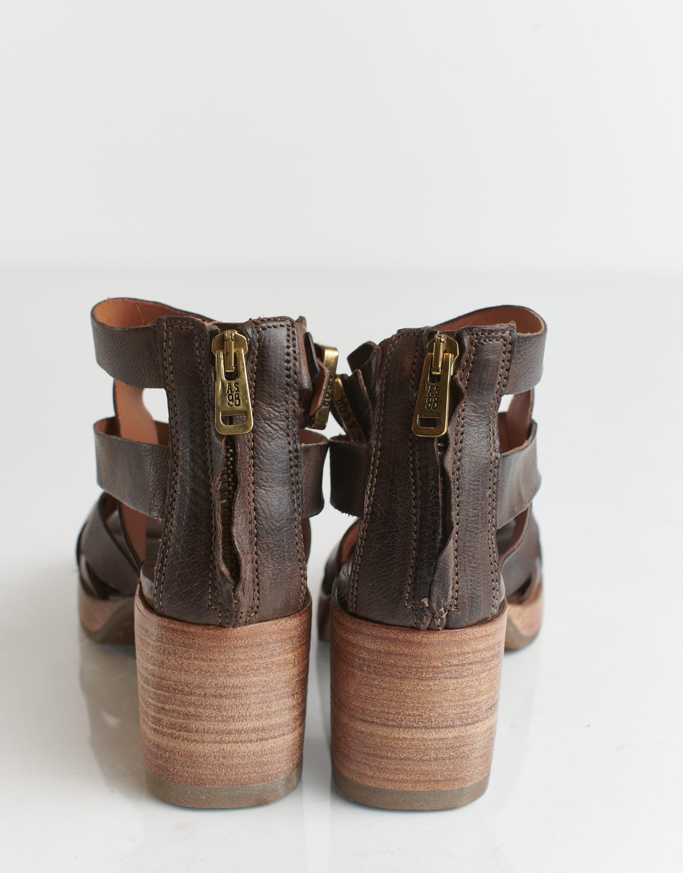 נעלי נשים - A.S. 98 - סנדלי עקב גבוהים ALSHA - חום2