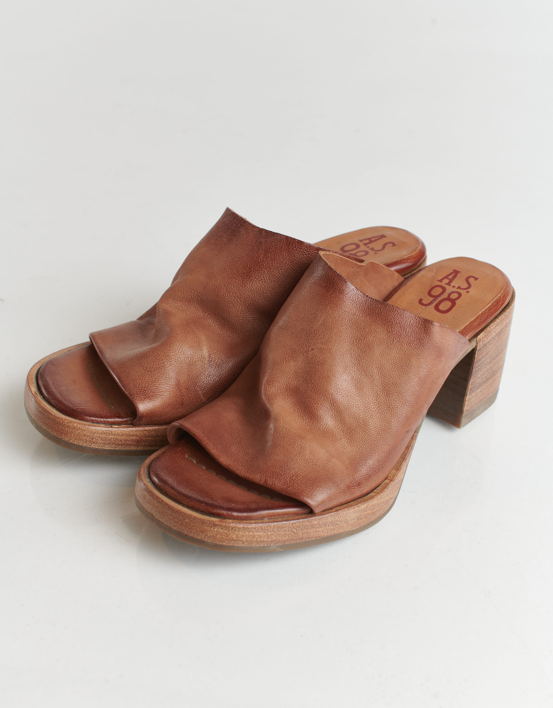 נעלי נשים - A.S. 98 - כפכפי עקב ALSHA - חום2