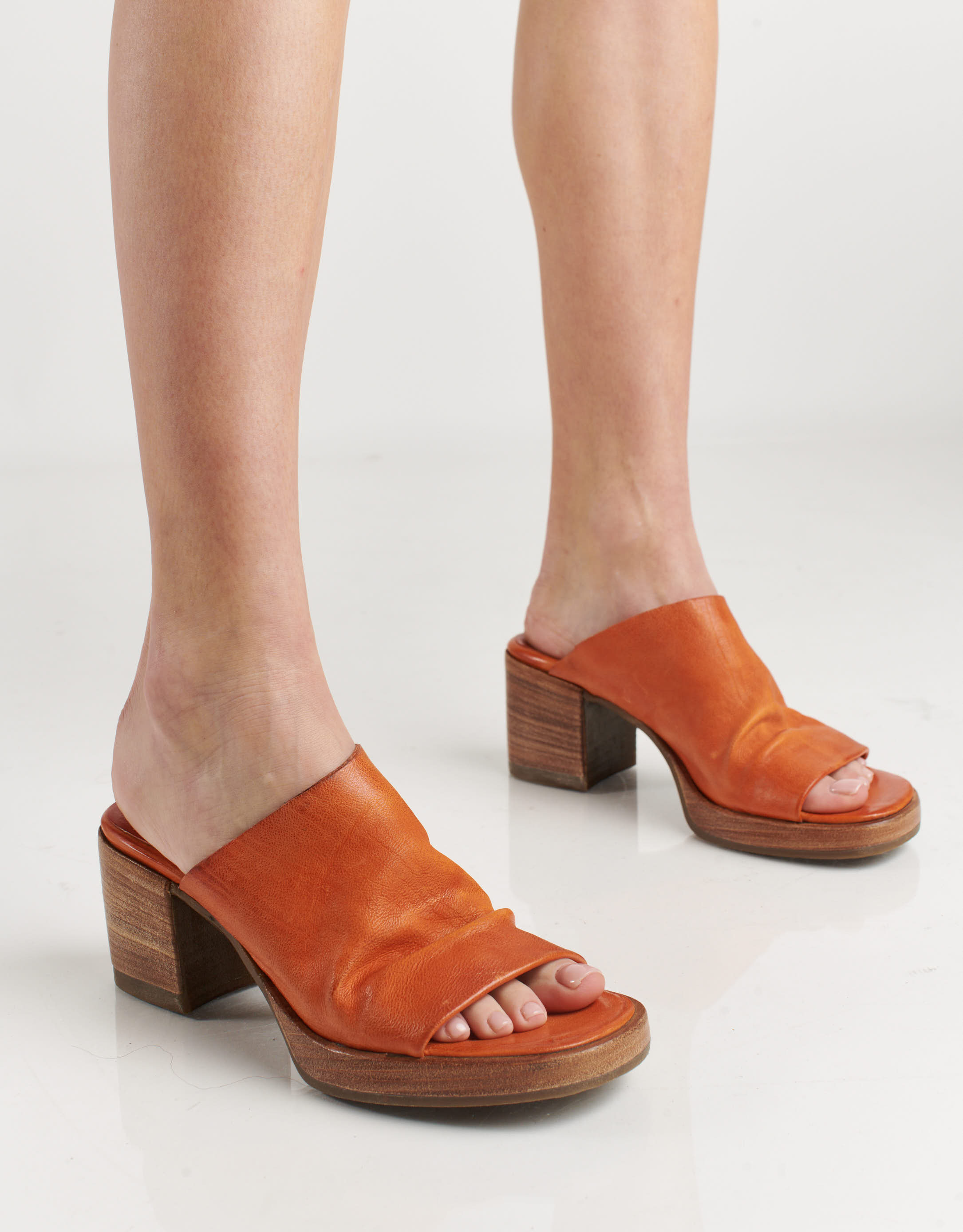 נעלי נשים - A.S. 98 - כפכפי עקב ALSHA - כתום2