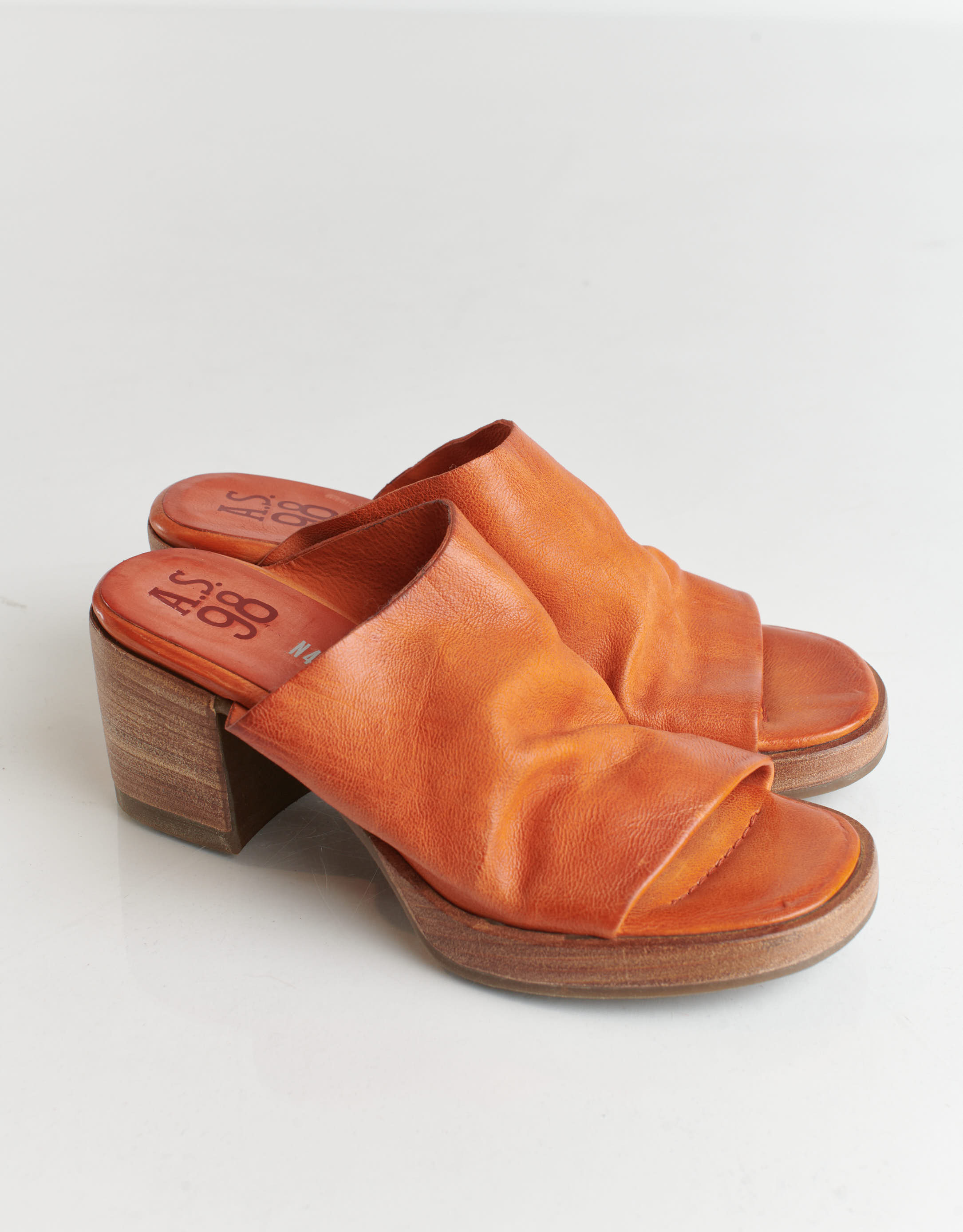 נעלי נשים - A.S. 98 - כפכפי עקב ALSHA - כתום3