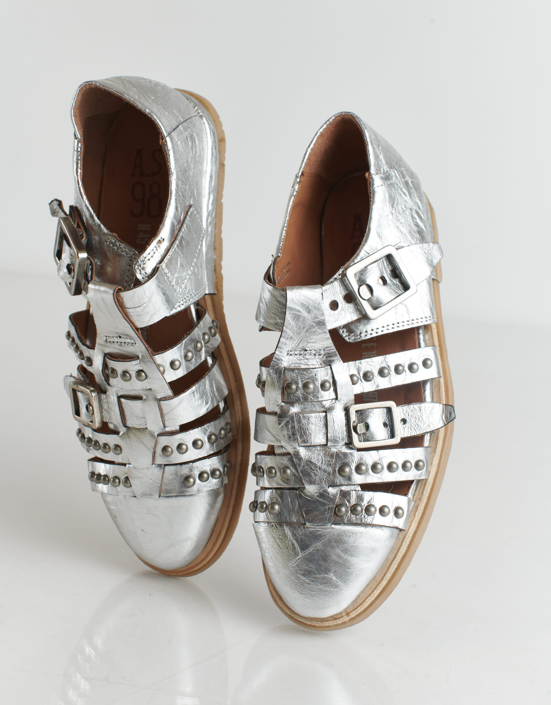 נעלי נשים - A.S. 98 - סנדלים שטוחים TAMU - כסף2