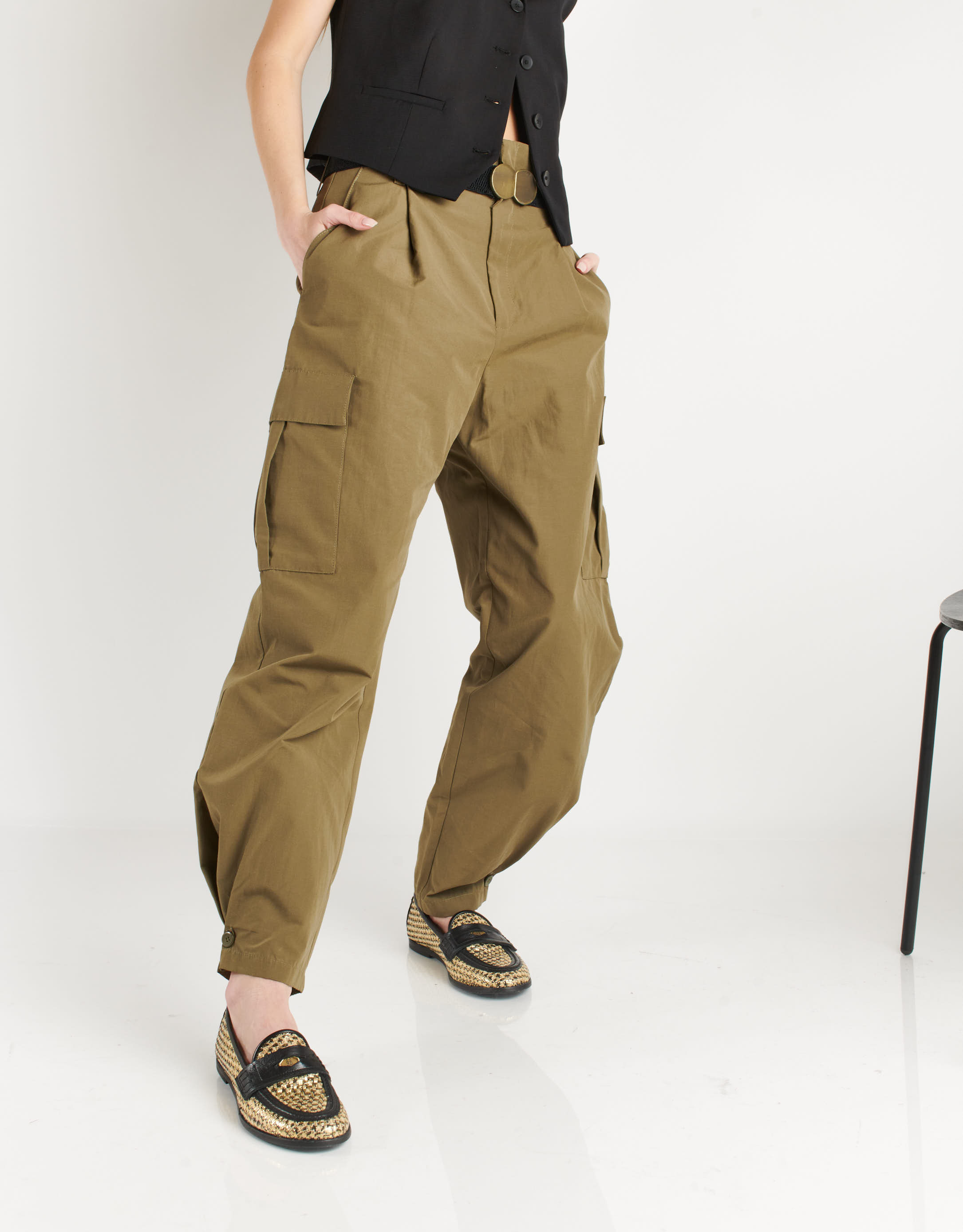 נעלי נשים - A.S. 98 - מוקסינים JAZZINA - בז'   שחור2