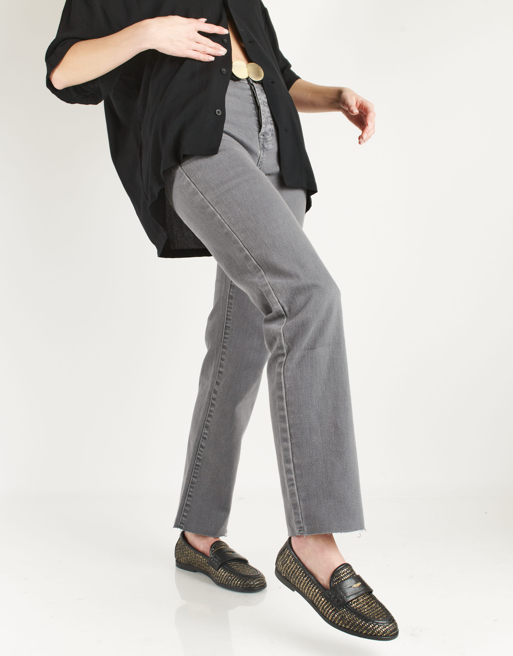 נעלי נשים - A.S. 98 - מוקסינים JAZZINA - שחור4