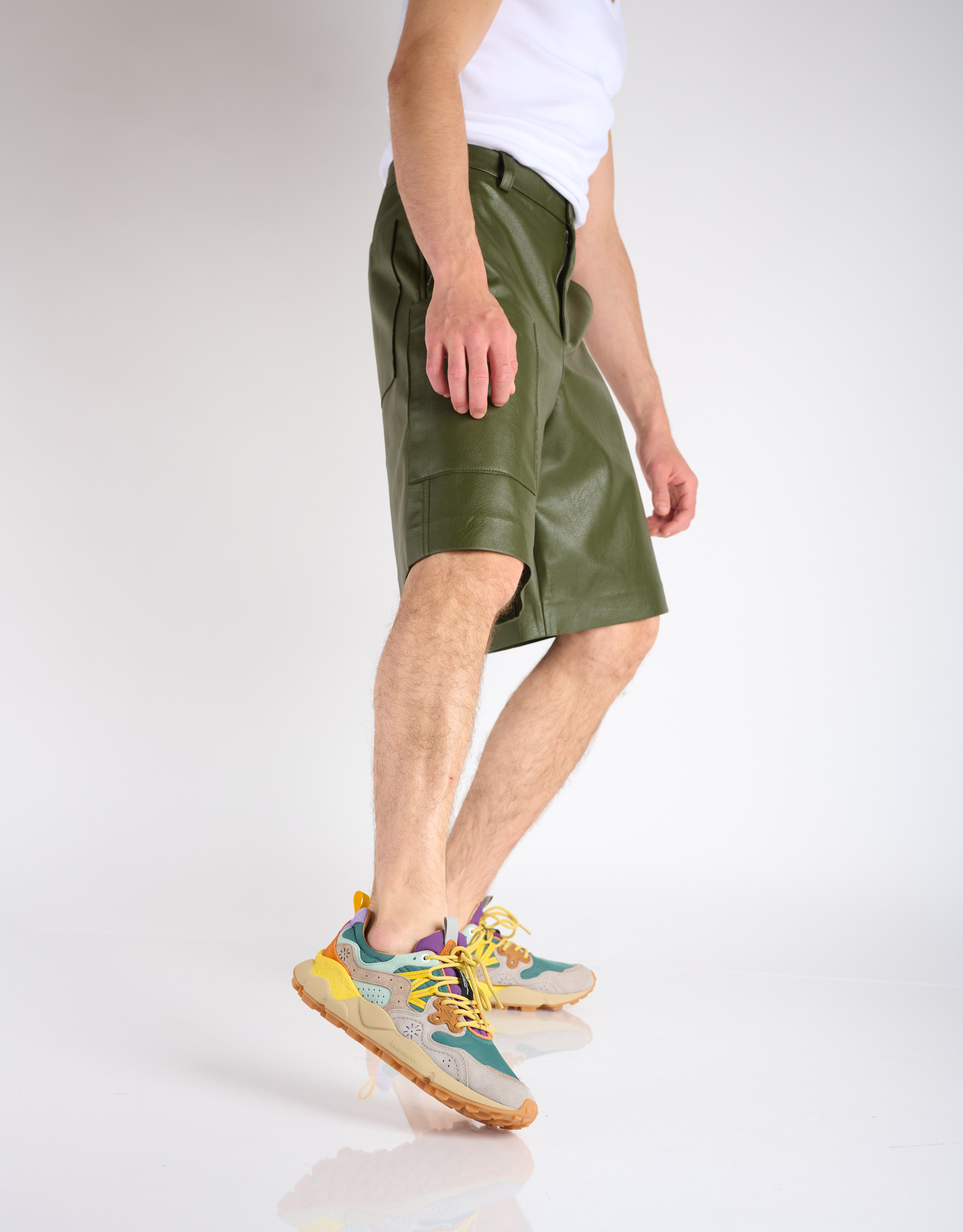 נעלי גברים - Flower Mountain - סניקרס צבעוניות YAMANO - ירוק   אפור