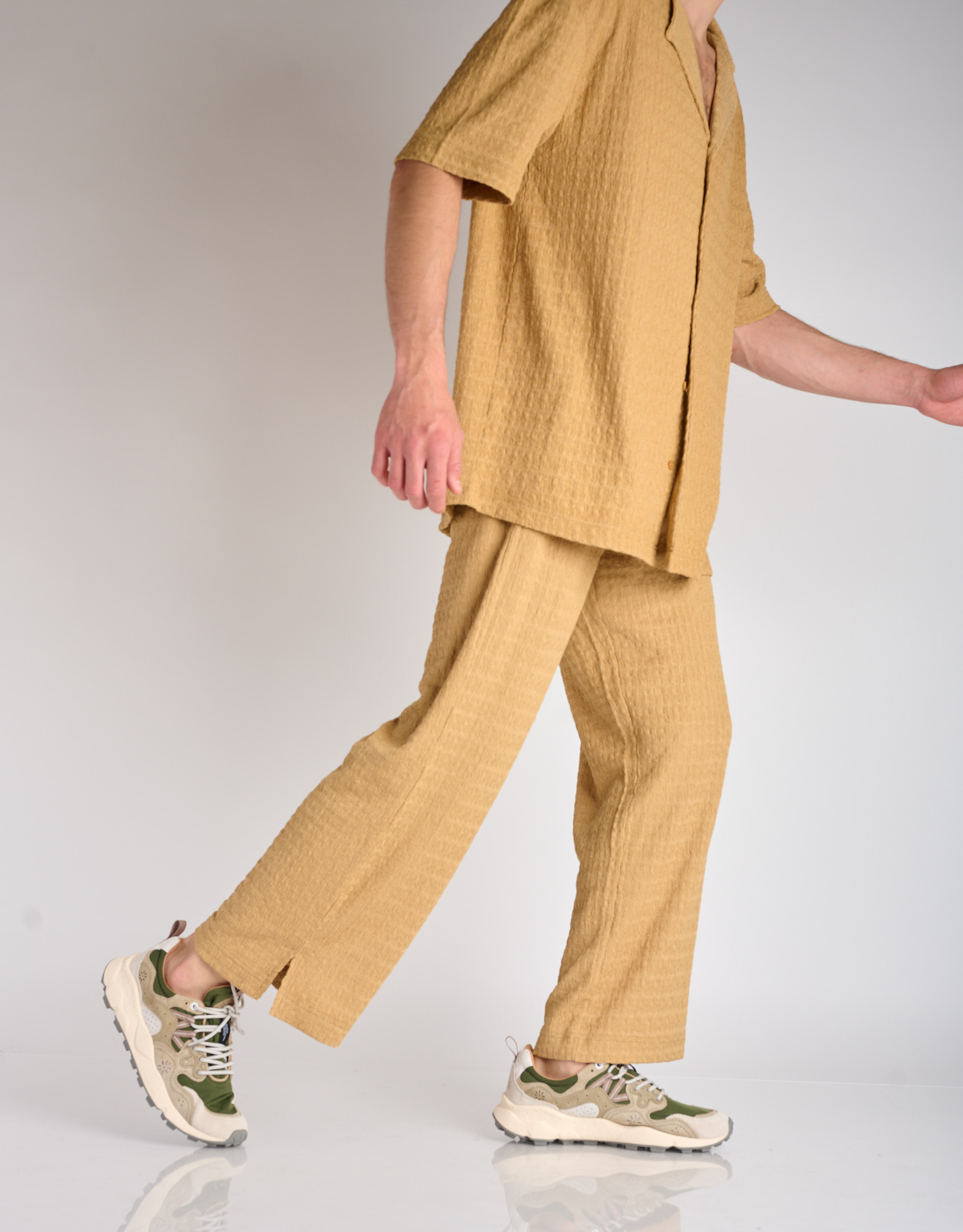 נעלי גברים - Flower Mountain - סניקרס צבעוניות YAMANO - חאקי   אפור2