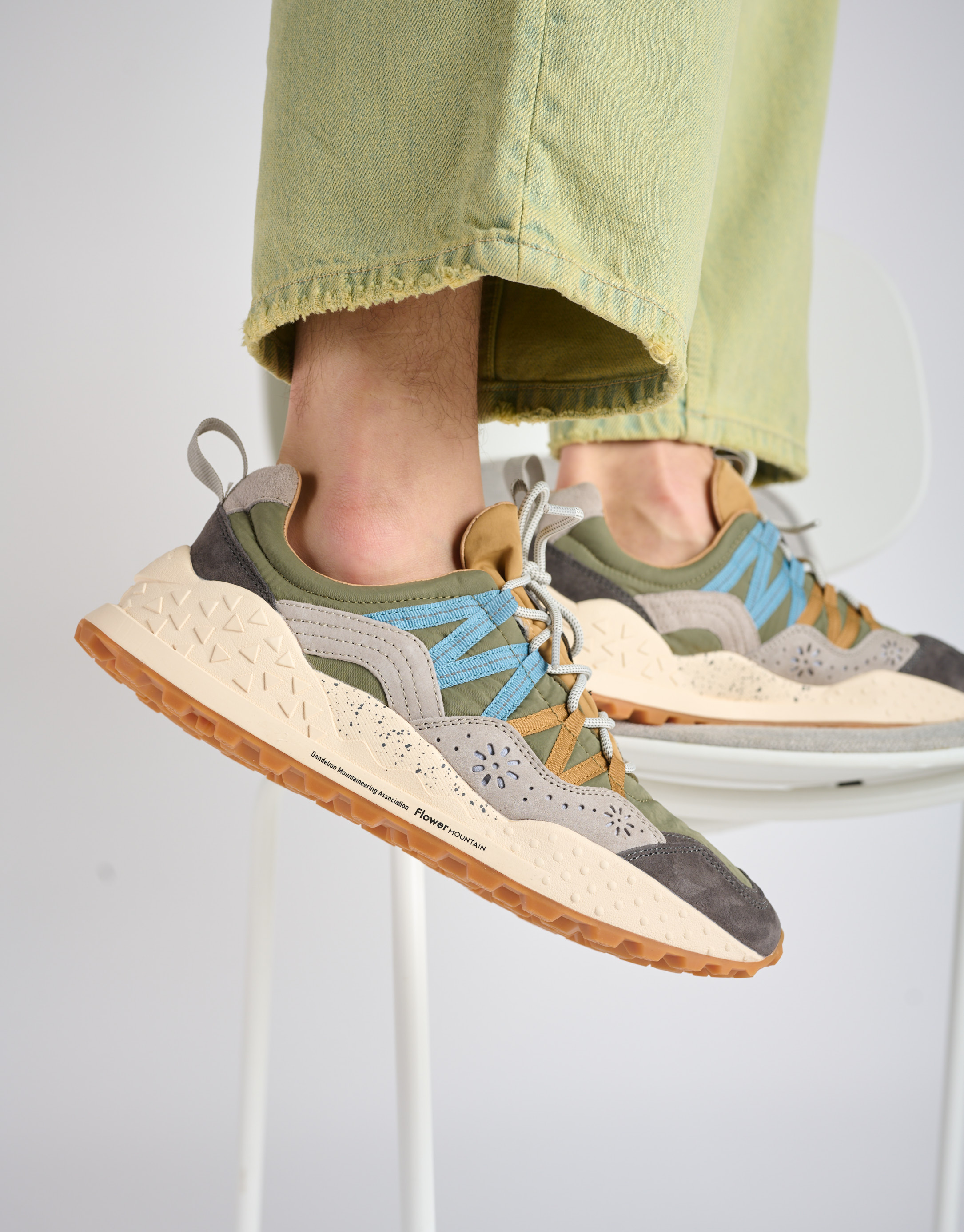 נעלי גברים - Flower Mountain - סניקרס WASHI - ירוק4