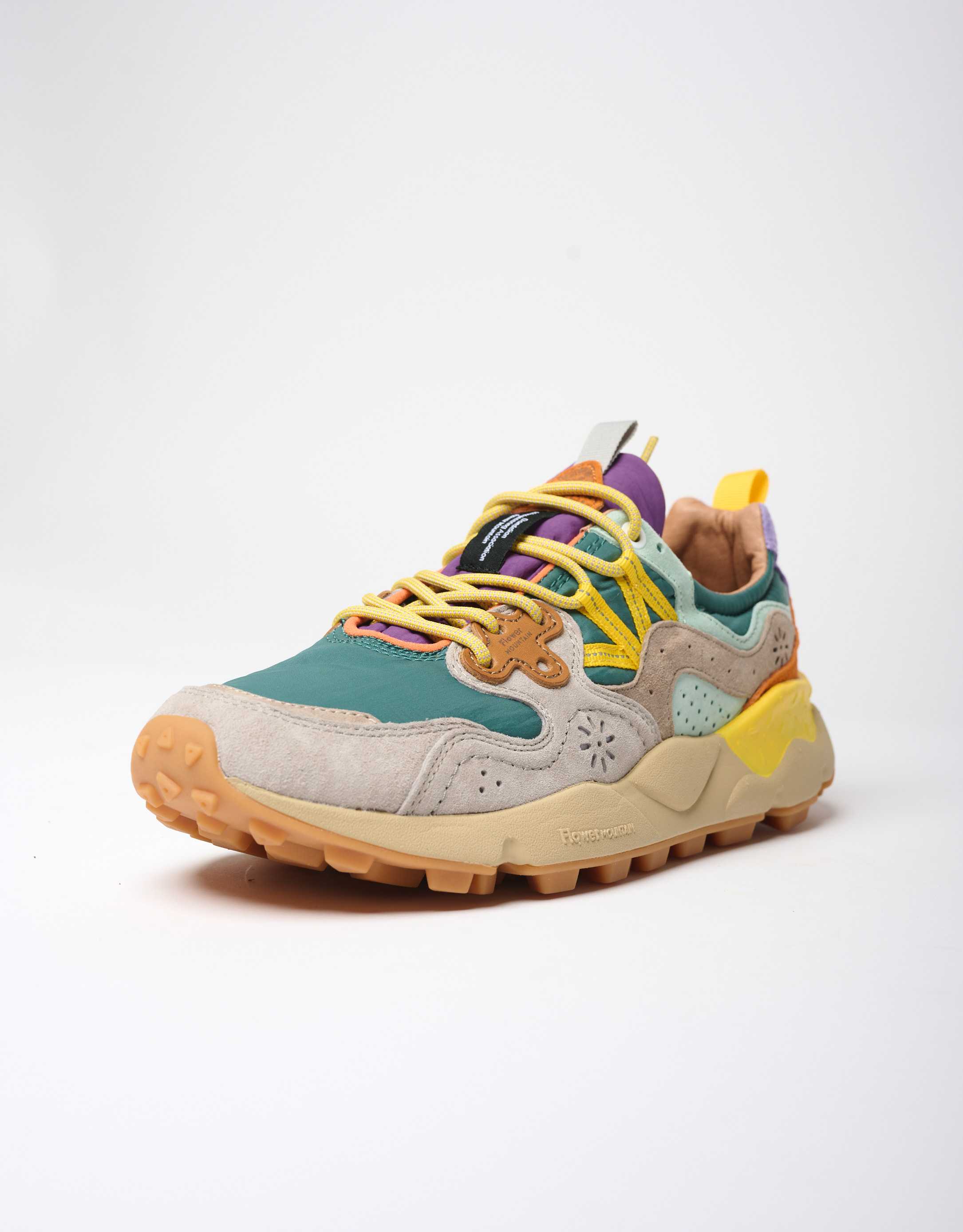 נעלי גברים - Flower Mountain - סניקרס צבעוניות YAMANO - ירוק   אפור4