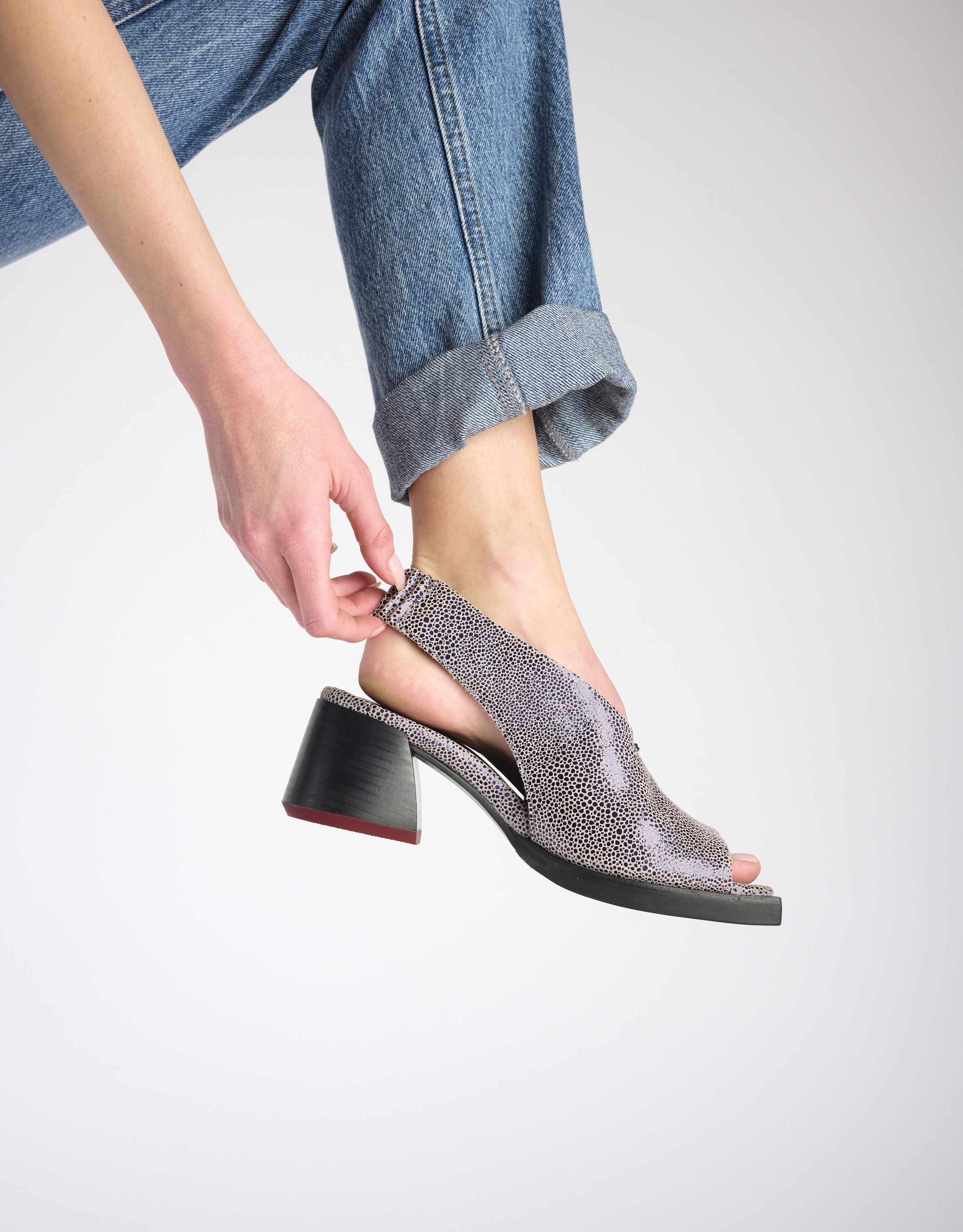 נעלי נשים - Yuko Imanishi - סנדלים עם עקב MICHI - אפור   שחור