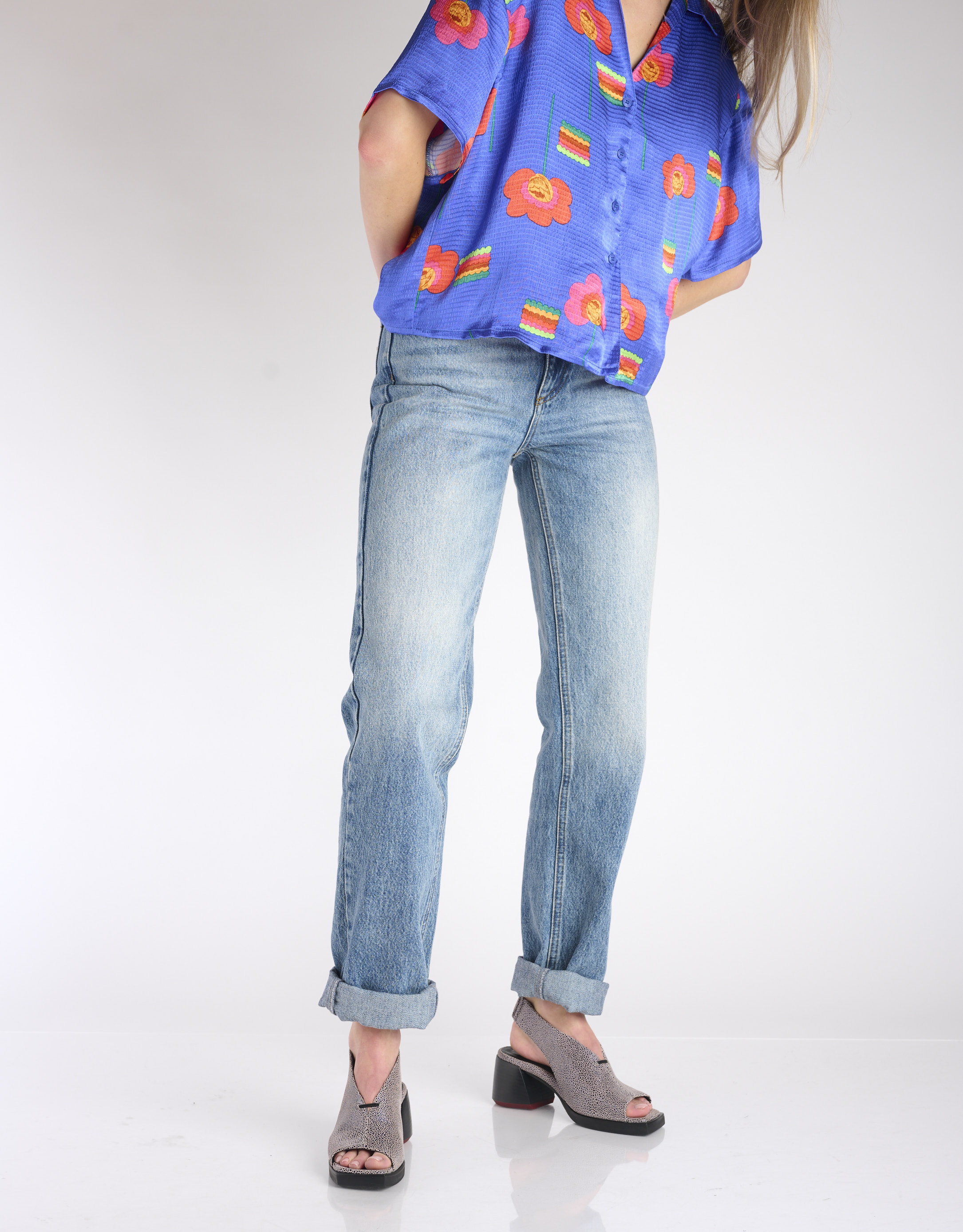 נעלי נשים - Yuko Imanishi - סנדלים עם עקב MICHI - אפור   שחור2