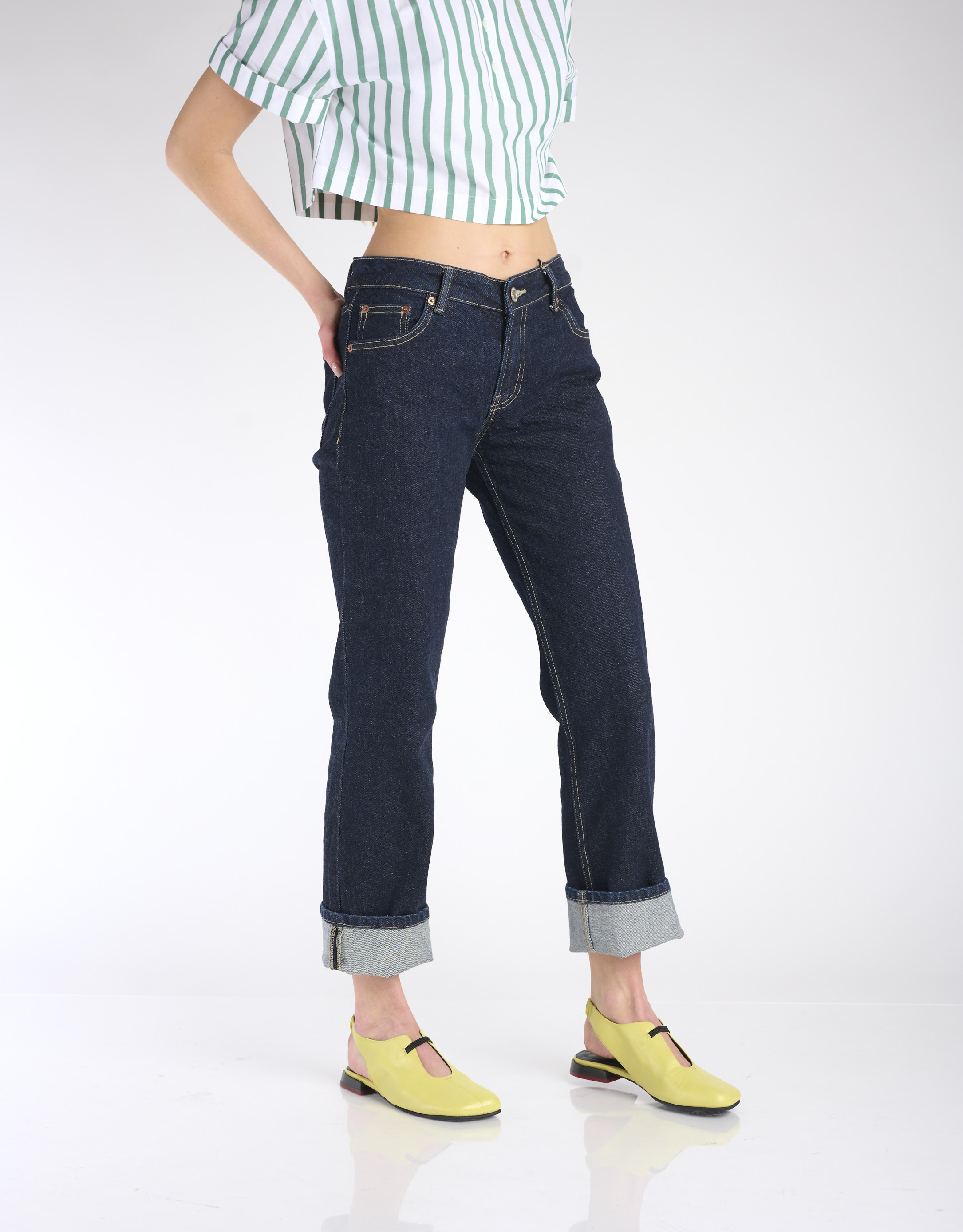 נעלי נשים - Yuko Imanishi - סנדלים מעור LIMI - צהוב2