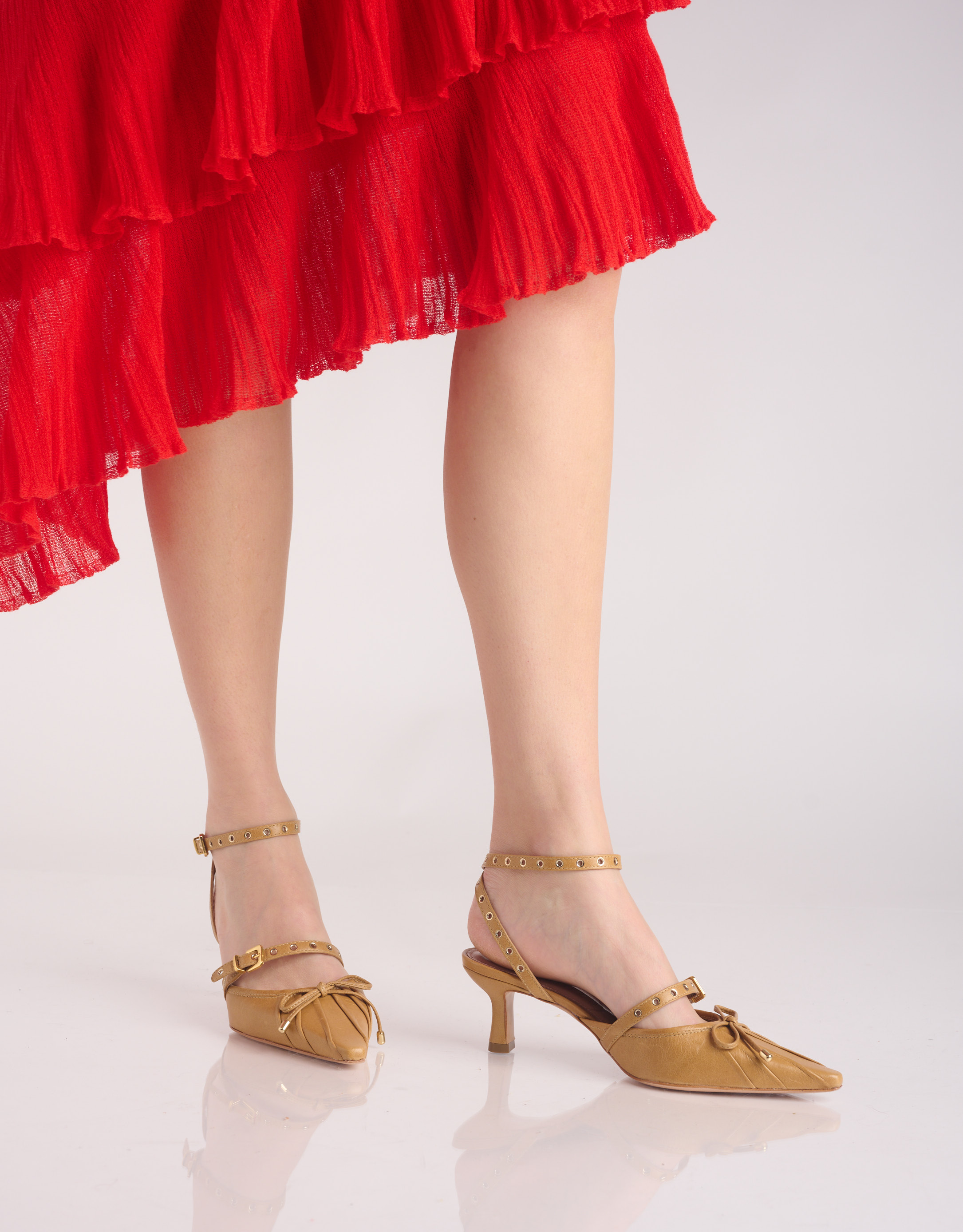 נעלי נשים - Vicenza - נעלי סירה עם קולר JAPAO - חום בהיר2