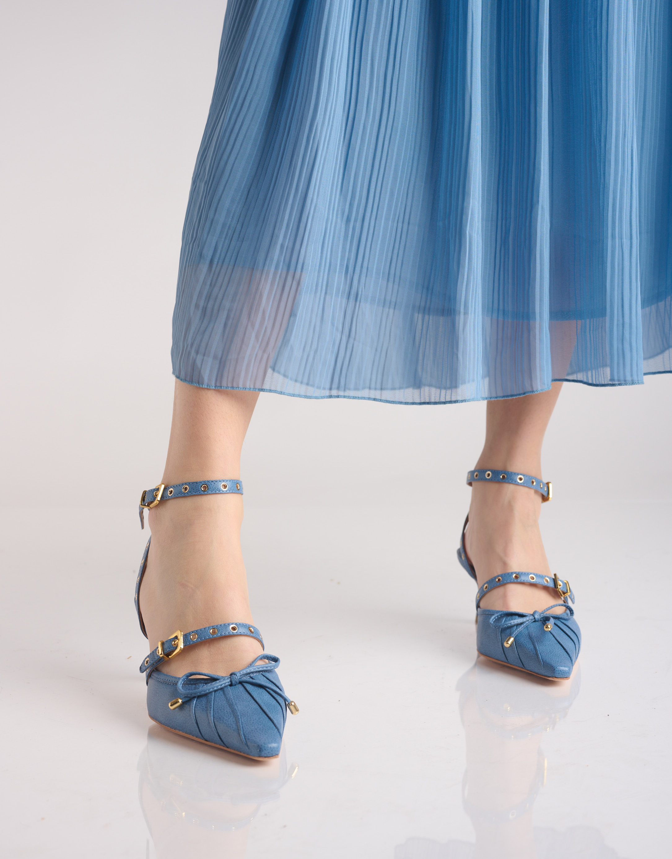 נעלי נשים - Vicenza - נעלי סירה עם קולר JAPAO - כחול2