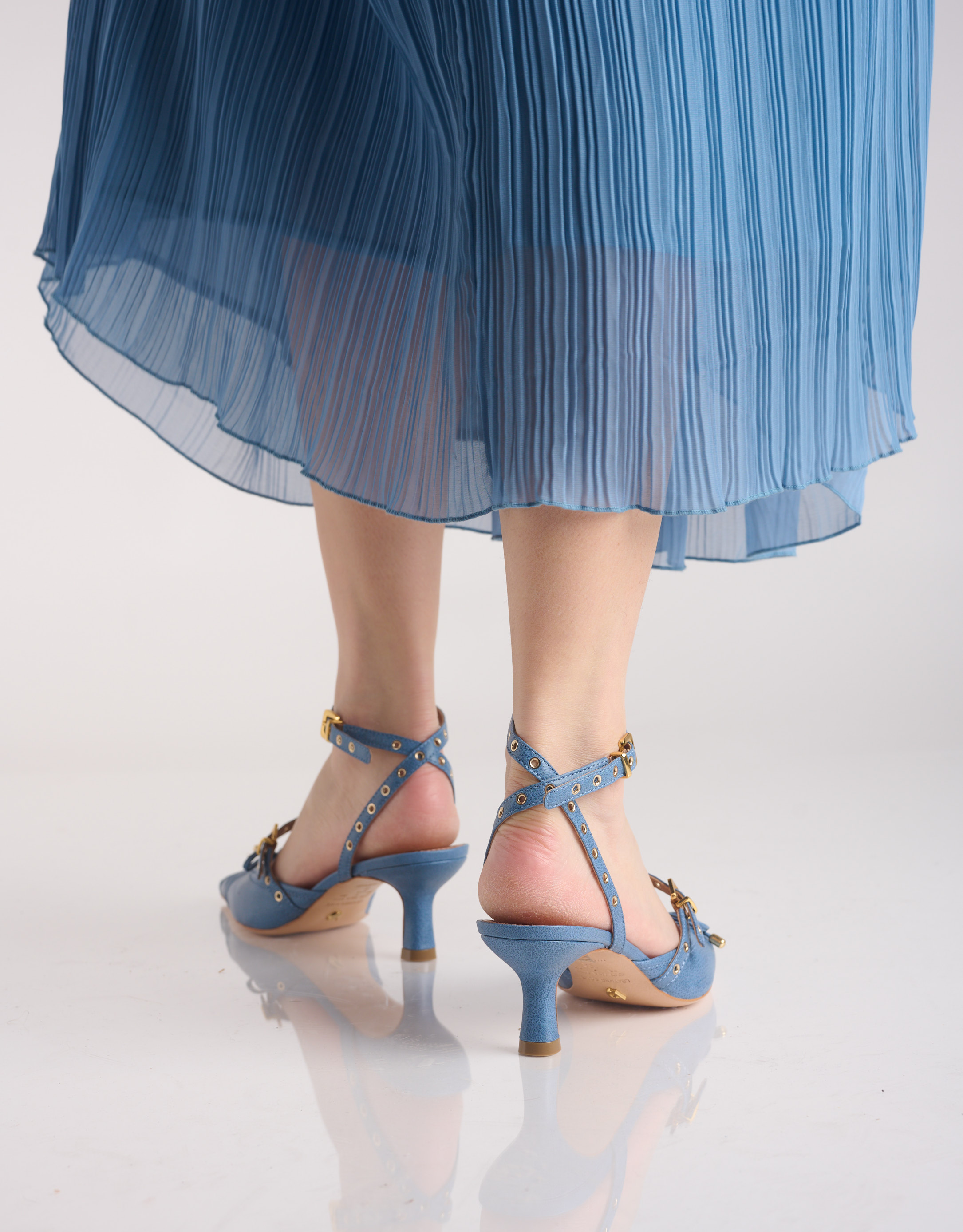נעלי נשים - Vicenza - נעלי סירה עם קולר JAPAO - כחול3