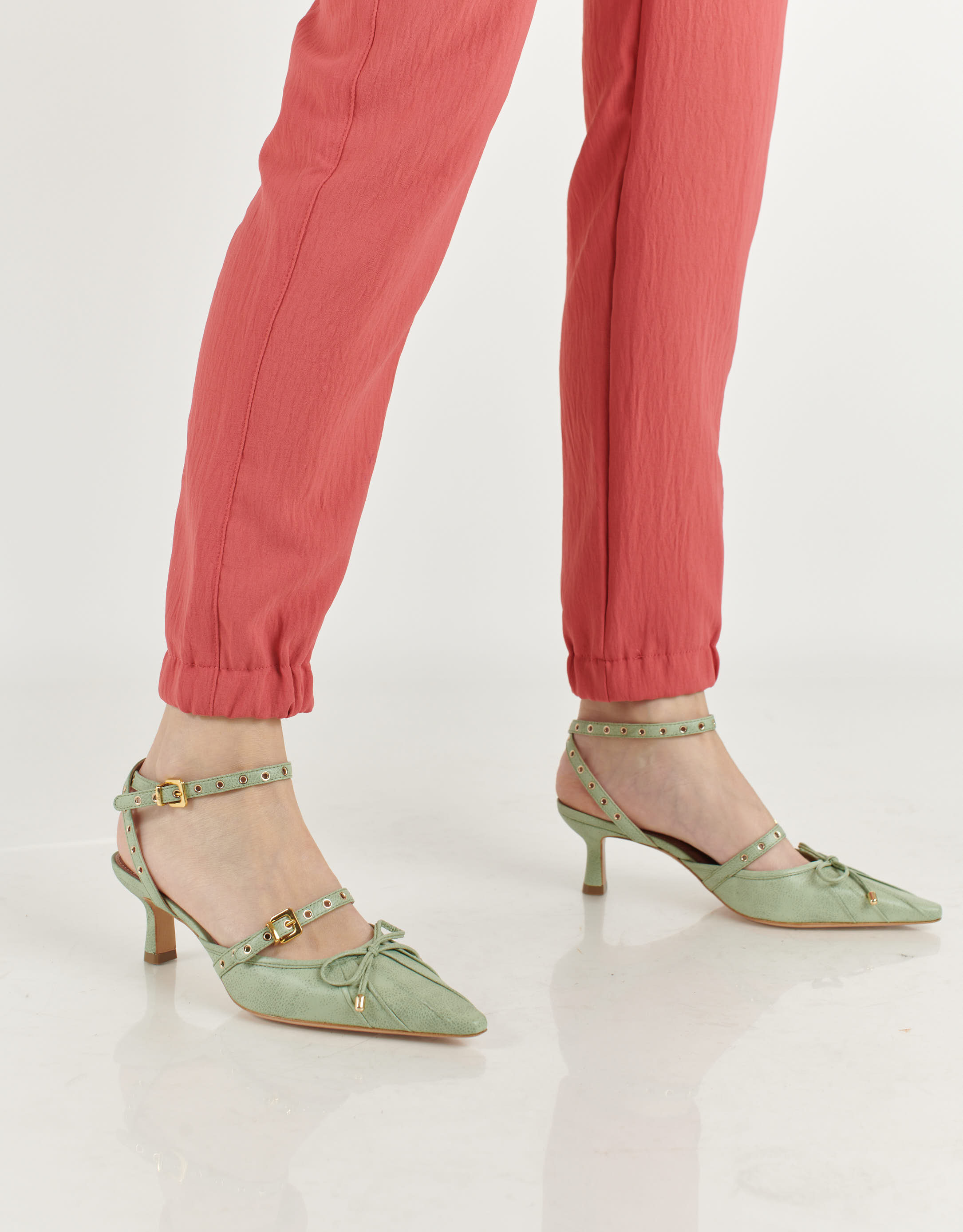 נעלי נשים - Vicenza - נעלי סירה עם קולר JAPAO - ירוק בהיר3