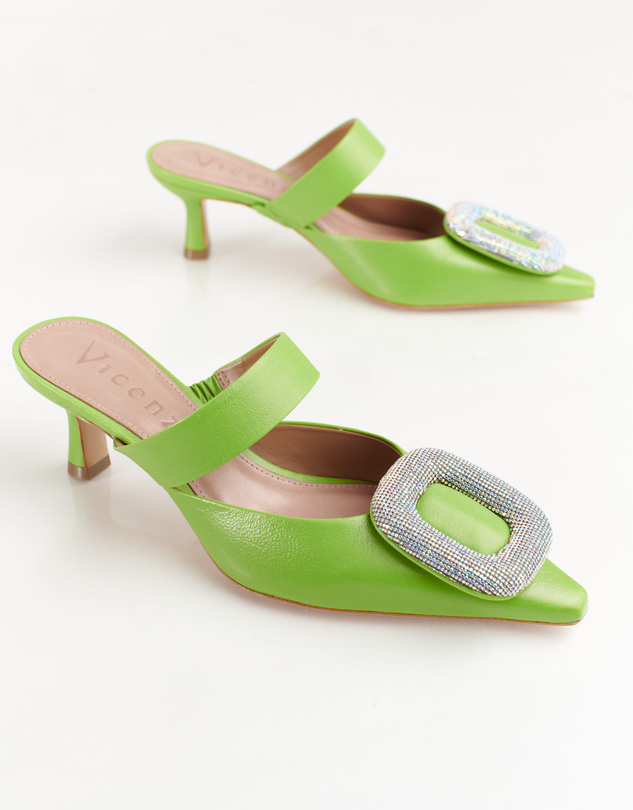 נעלי נשים - Vicenza - כפכפי עקב JAPAO - ירוק4