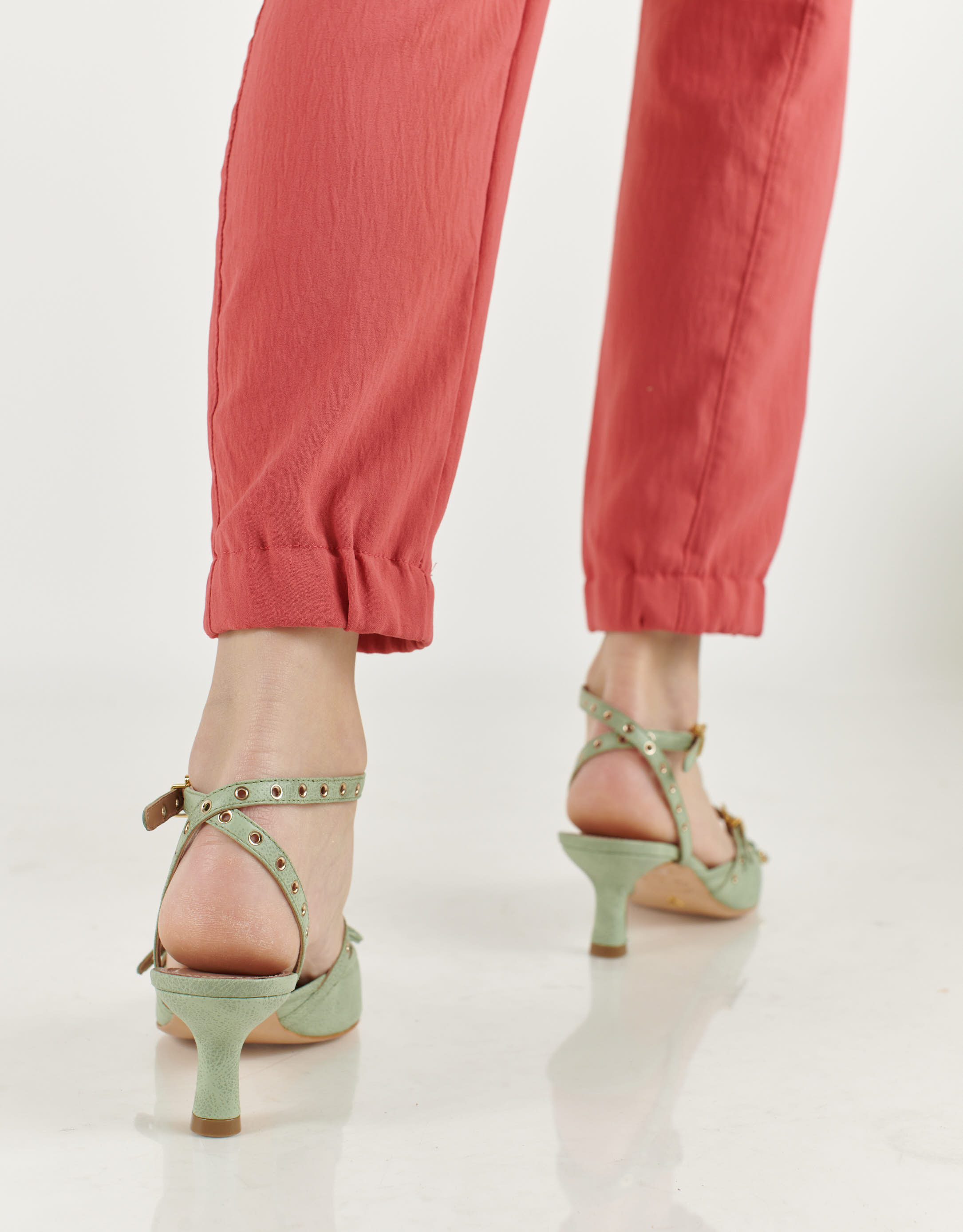 נעלי נשים - Vicenza - נעלי סירה עם קולר JAPAO - ירוק בהיר4