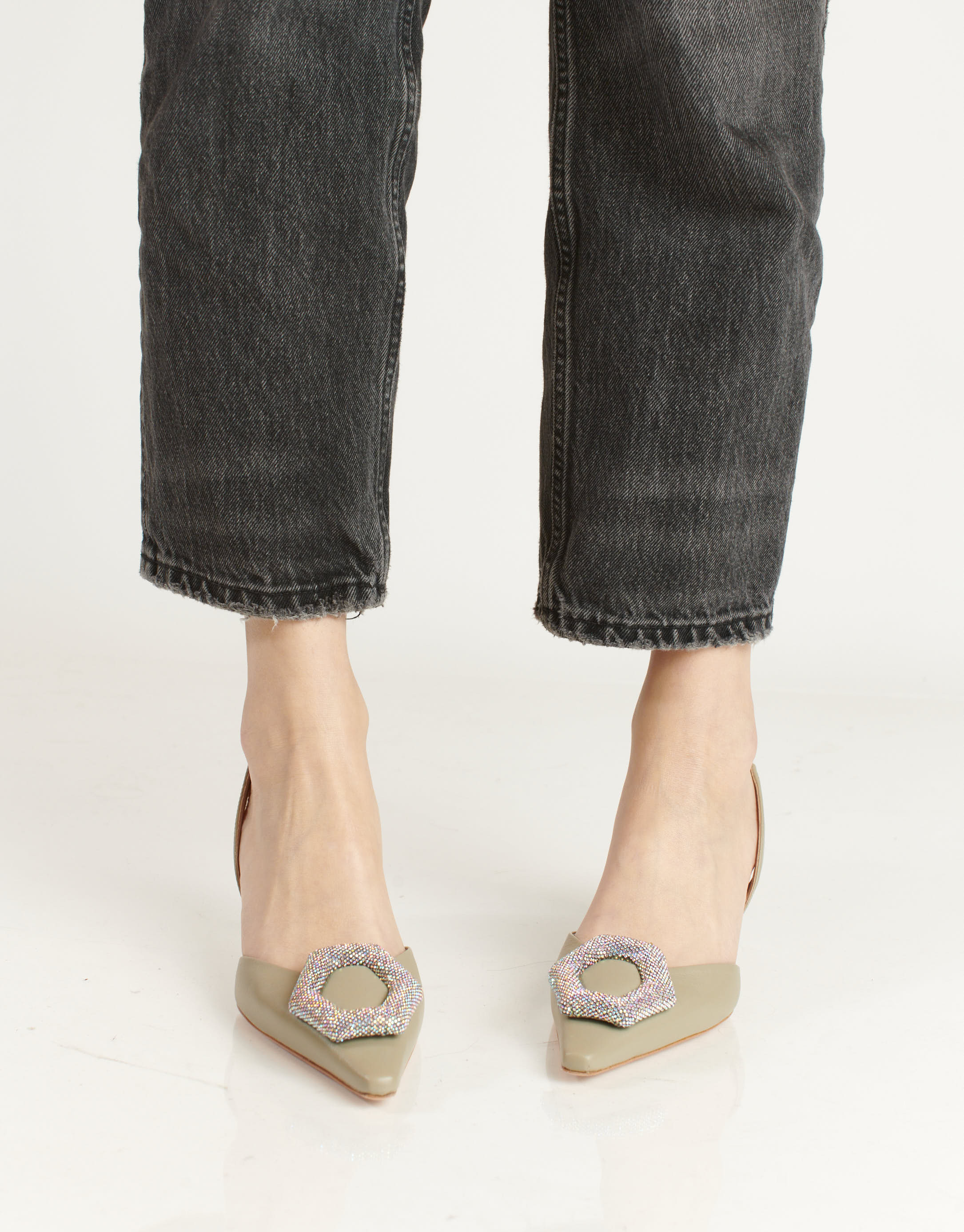 נעלי נשים - Vicenza - נעלי סירה עם עקב JAPAO - ירוק בהיר2