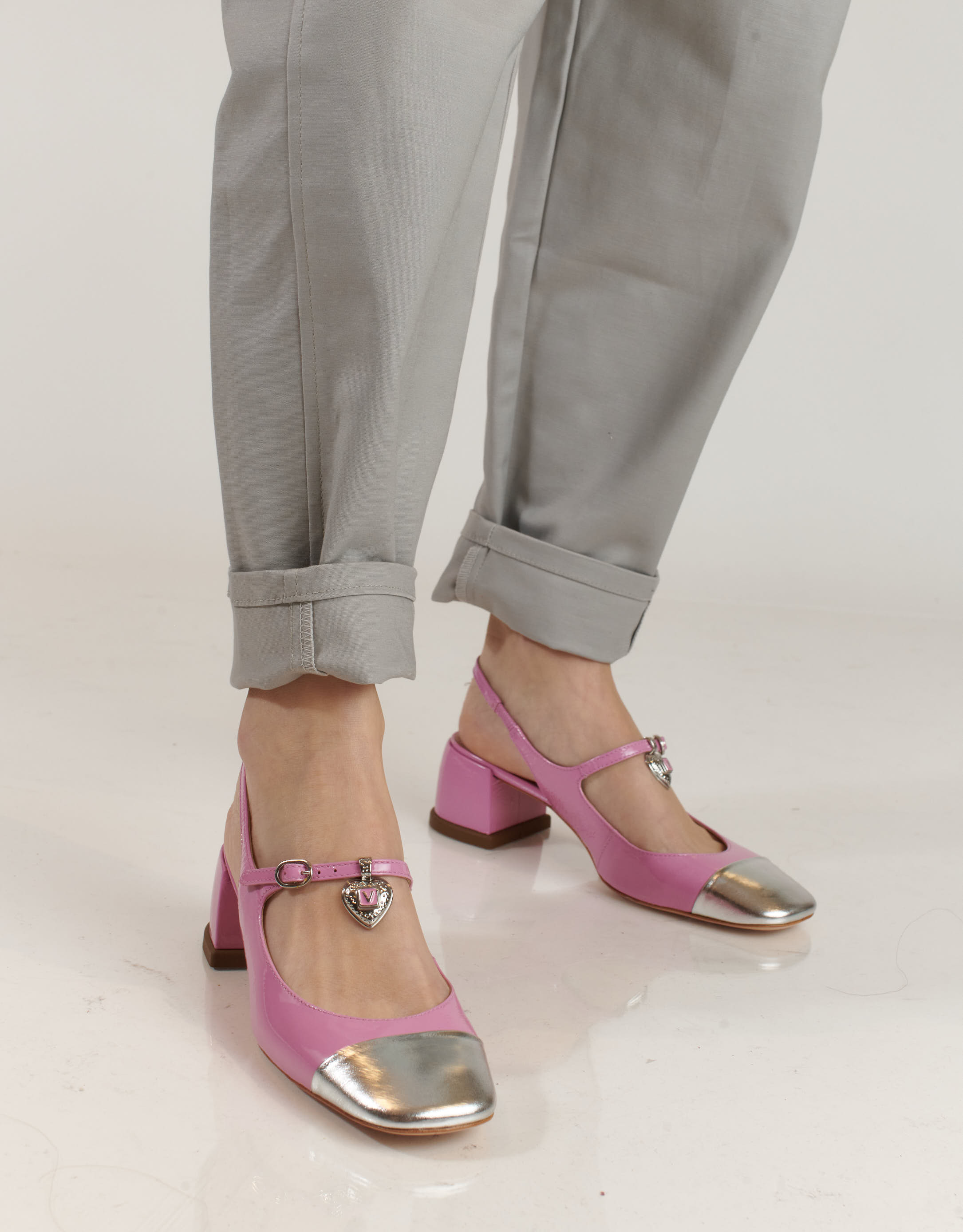 נעלי נשים - Vicenza - נעלי בובה CARIBE - ורוד2