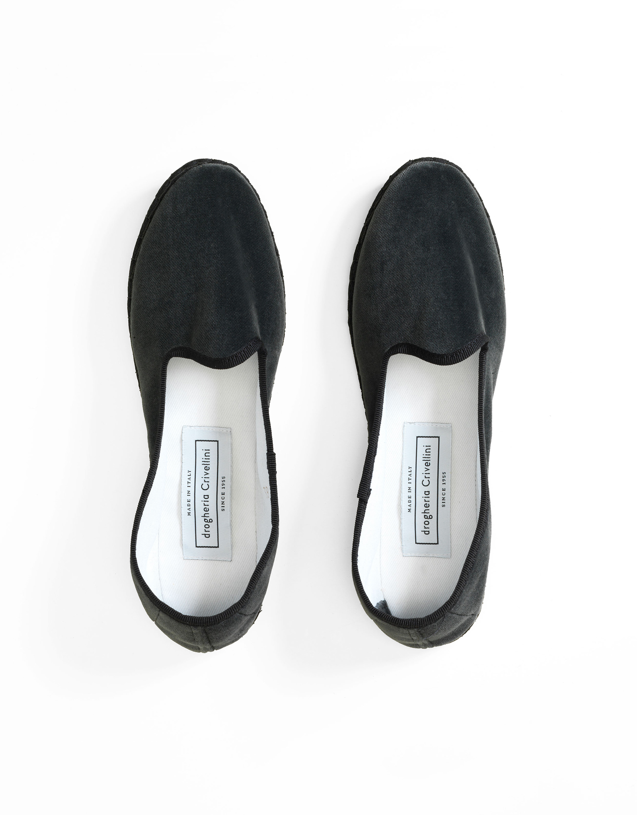 נעלי נשים - Drogheria Crivellini - נעלי קטיפה PAPUSSE CLASS - אפור4