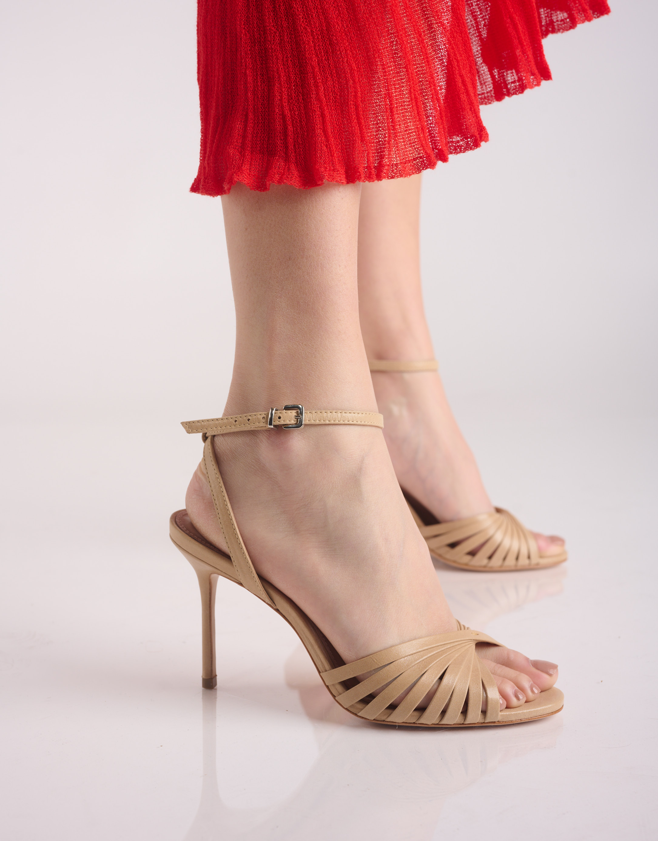 נעלי נשים - Vicenza - סנדלי עקב CAPRI קולר - בז'3