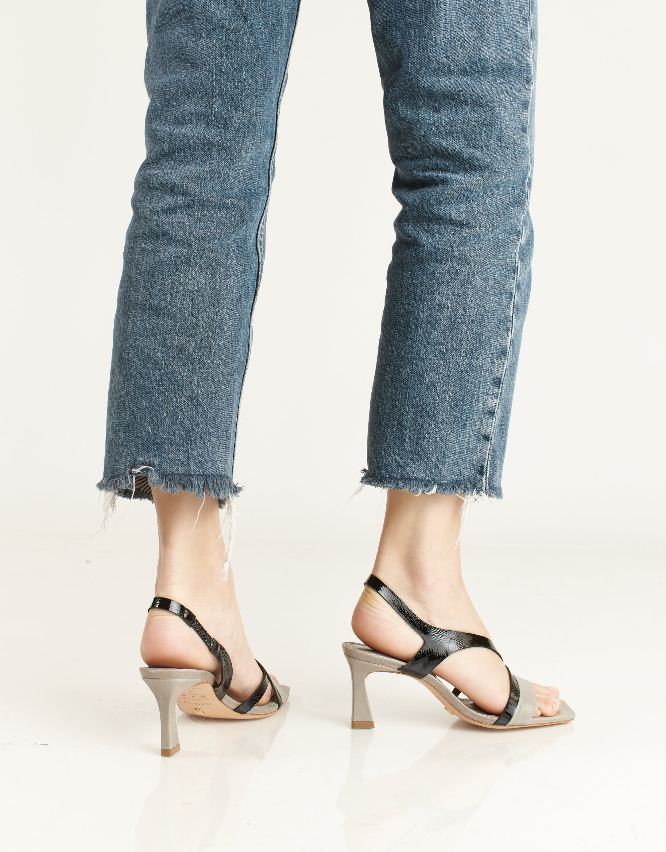 נעלי נשים - Vicenza - סנדלי עקב TEBAS - שחור אפור1