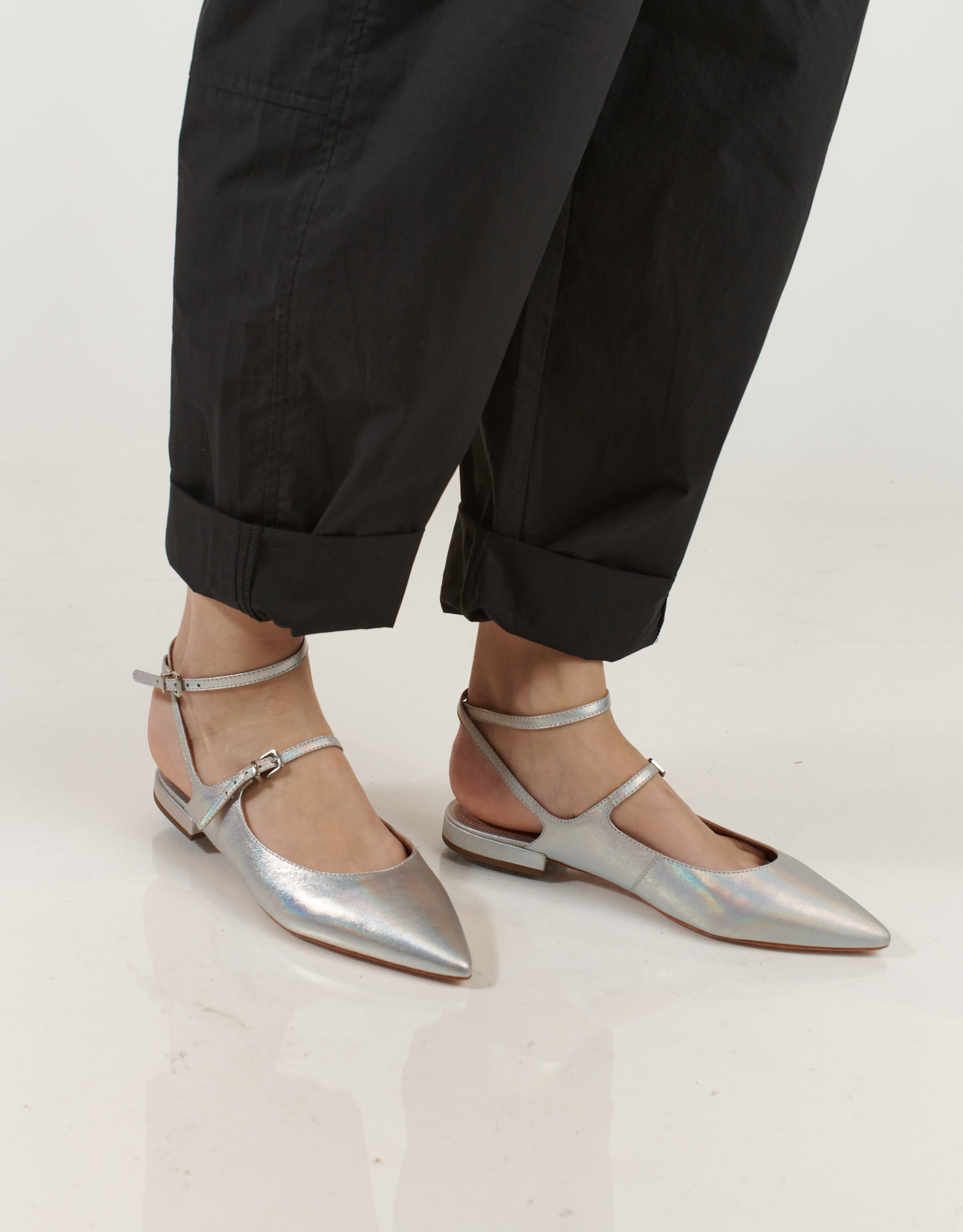 נעלי נשים - Vicenza - נעלי סירה שטוחות BURNIE - כסף2