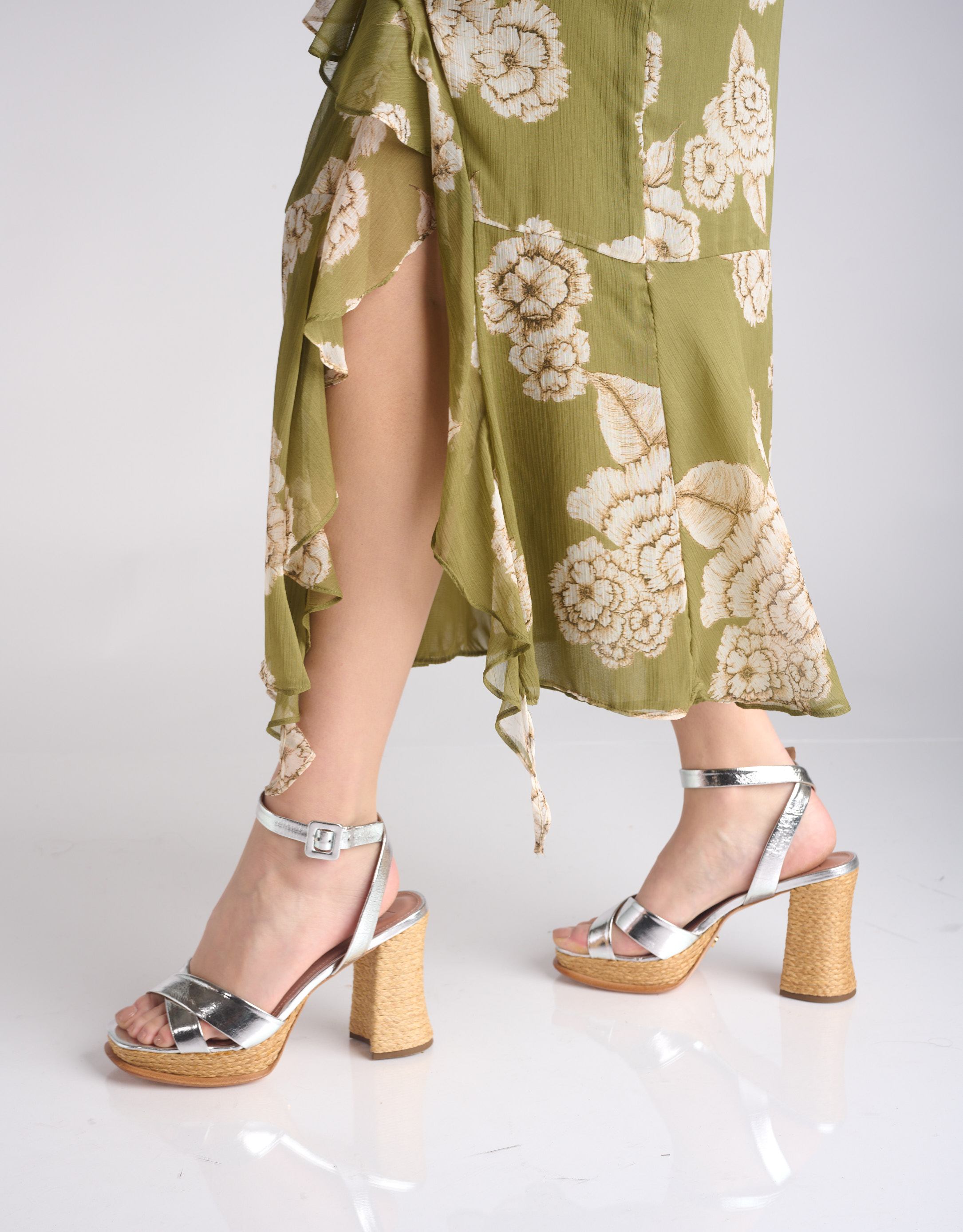 נעלי נשים - Vicenza - סנדלי עקב ABRANTES - כסף3