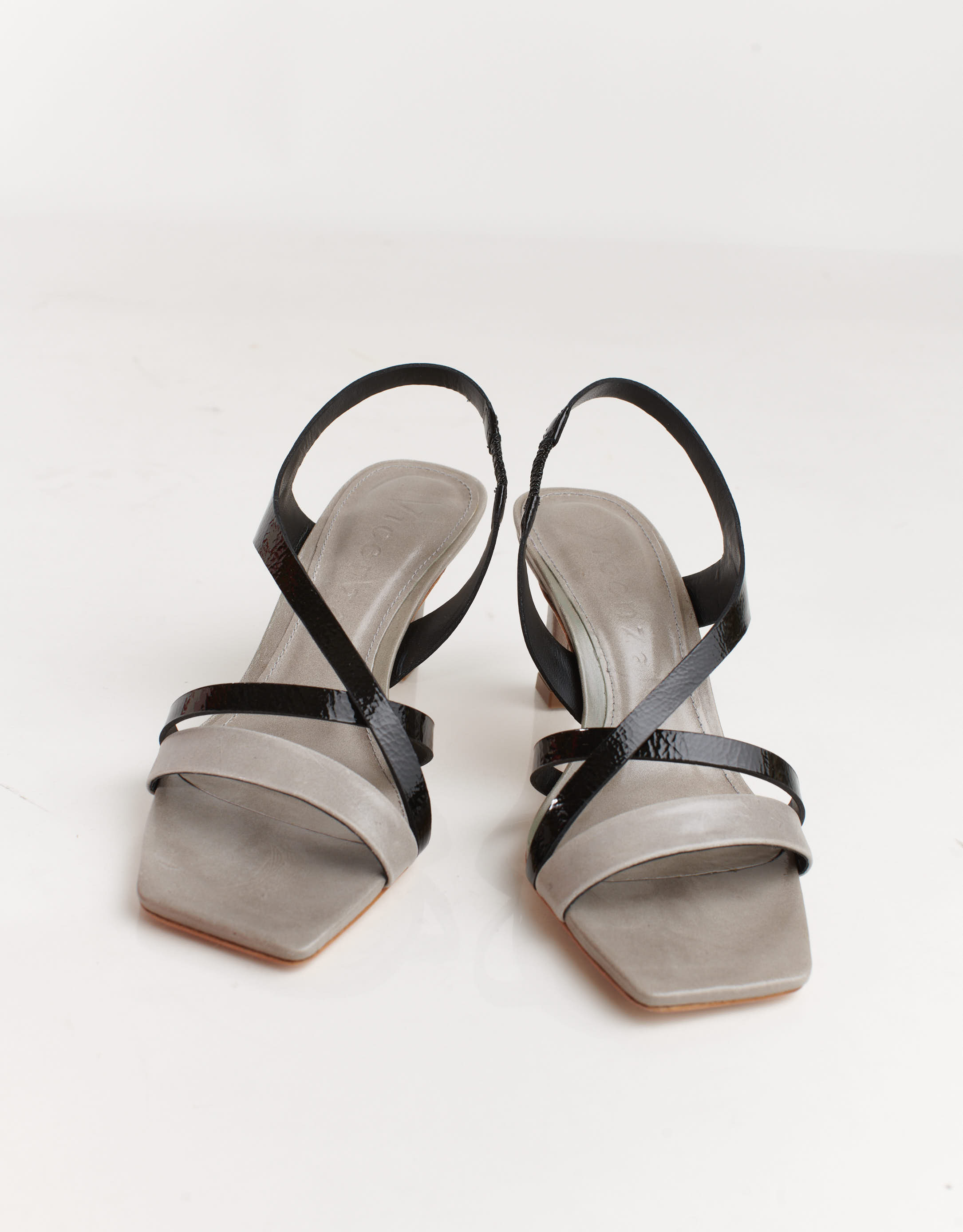 נעלי נשים - Vicenza - סנדלי עקב TEBAS - שחור אפור3