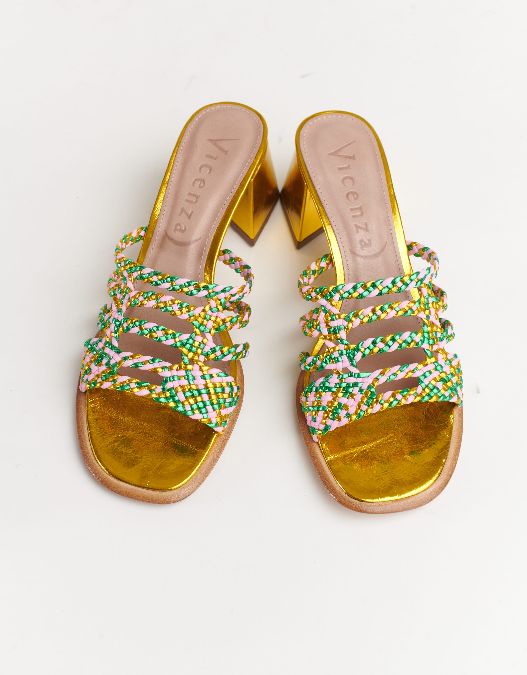 נעלי נשים - Vicenza - כפכפי עקב ANCARA - ורוד   זהב3