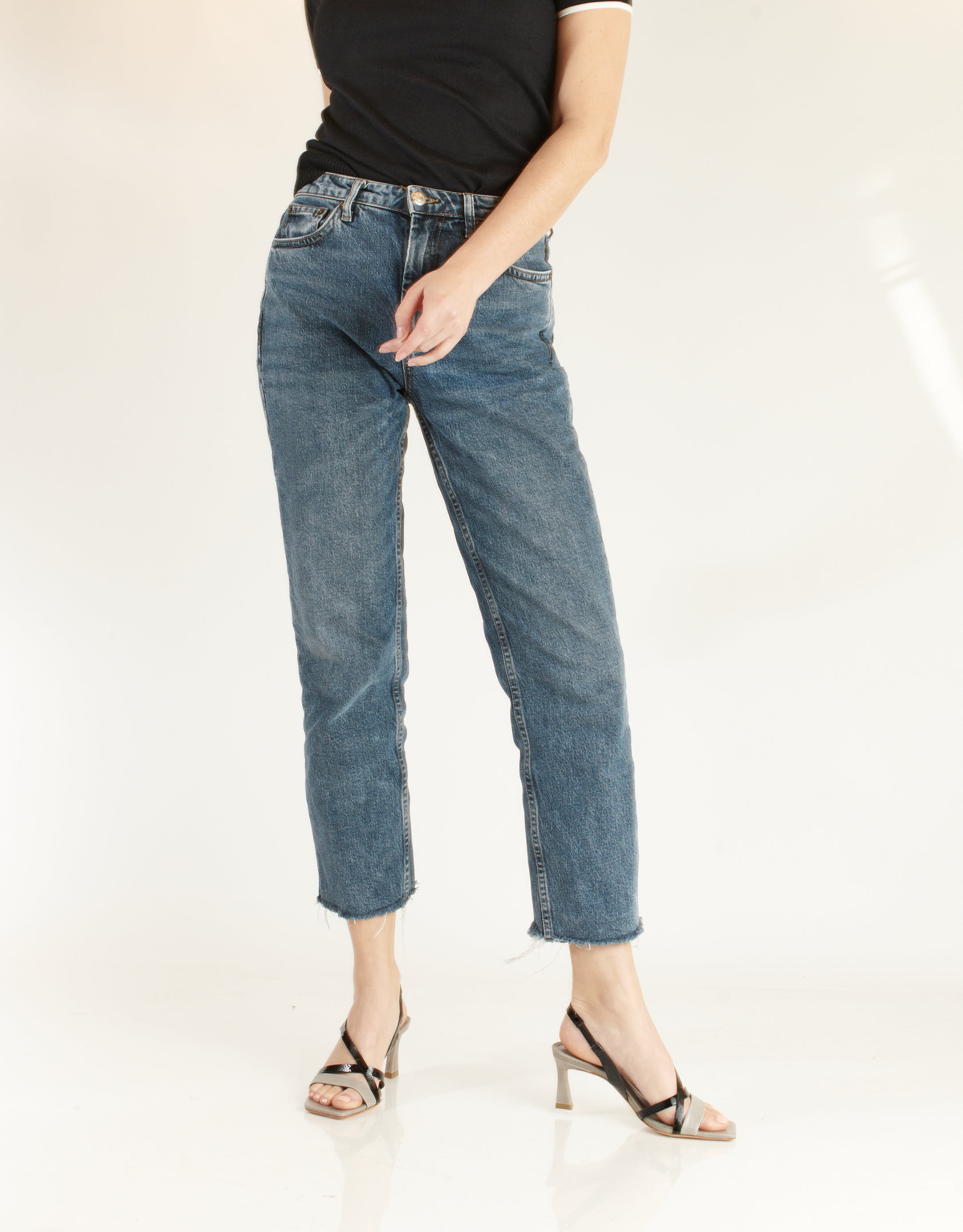 נעלי נשים - Vicenza - סנדלי עקב TEBAS - שחור אפור4