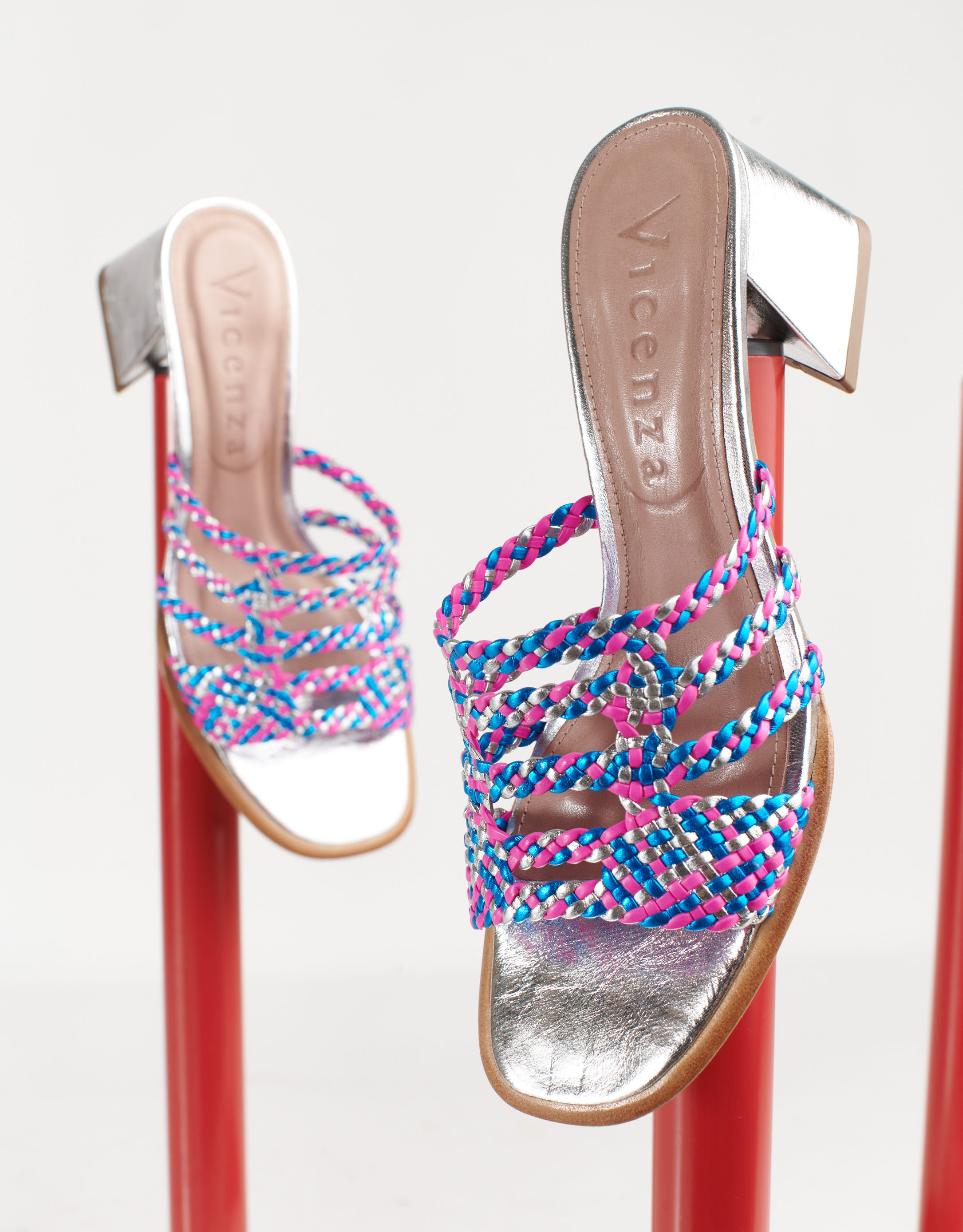 נעלי נשים - Vicenza - כפכפי עקב ANCARA - כחול   כסף4