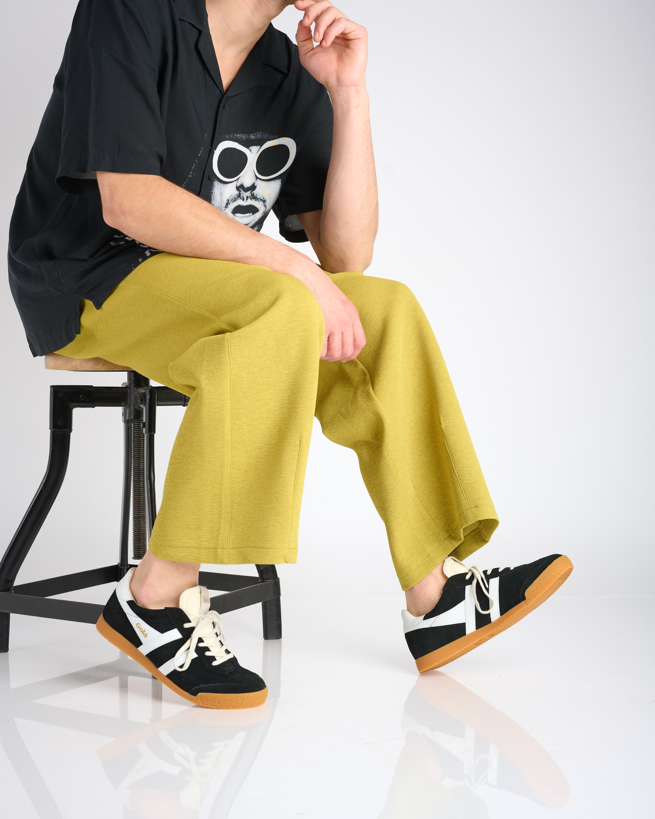 נעלי גברים - Gola - סניקרס ELAN - שחור לבן3