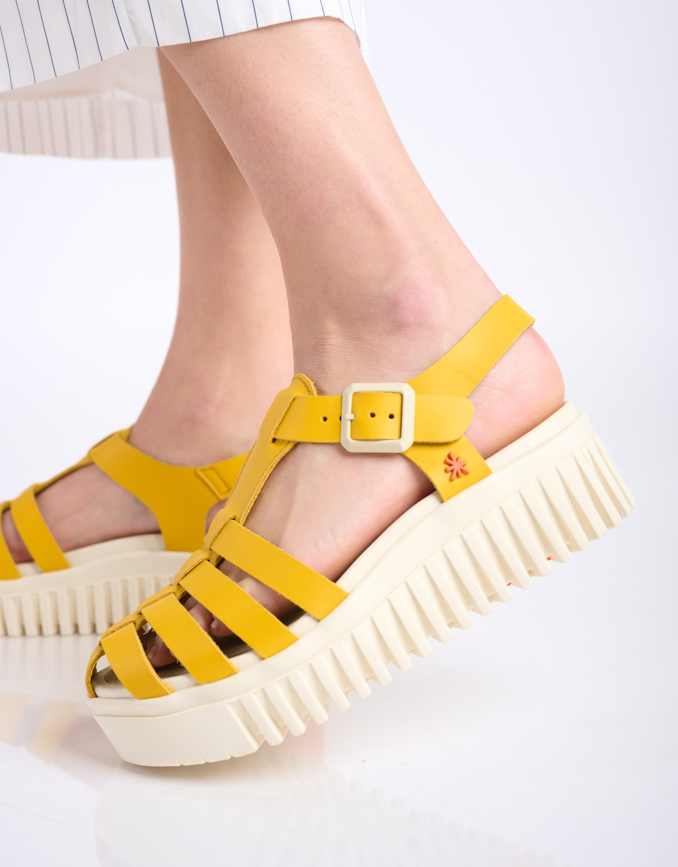 נעלי נשים - Art - סנדלי דייגים BRIGHTON - צהוב