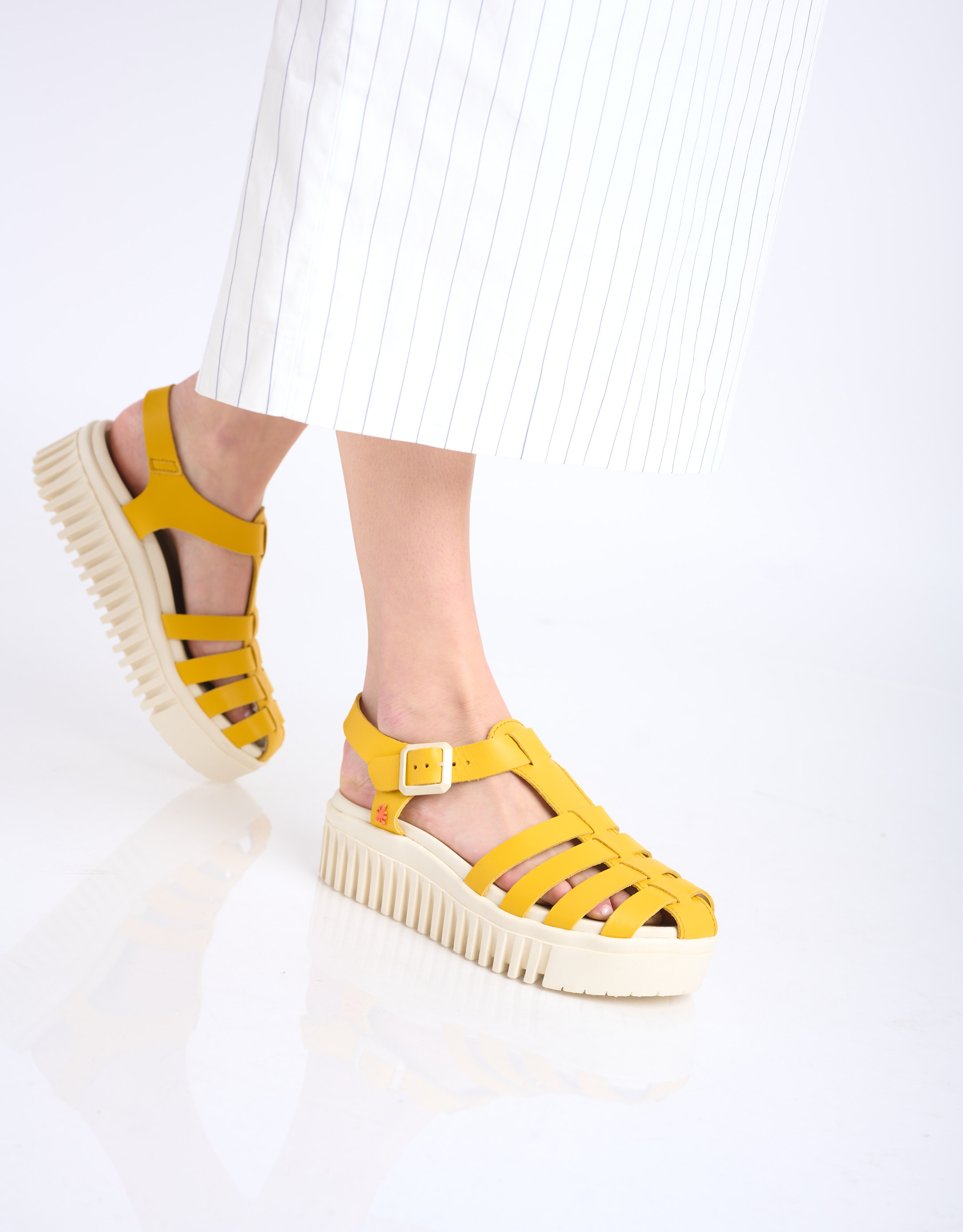 נעלי נשים - Art - סנדלי דייגים BRIGHTON - צהוב3