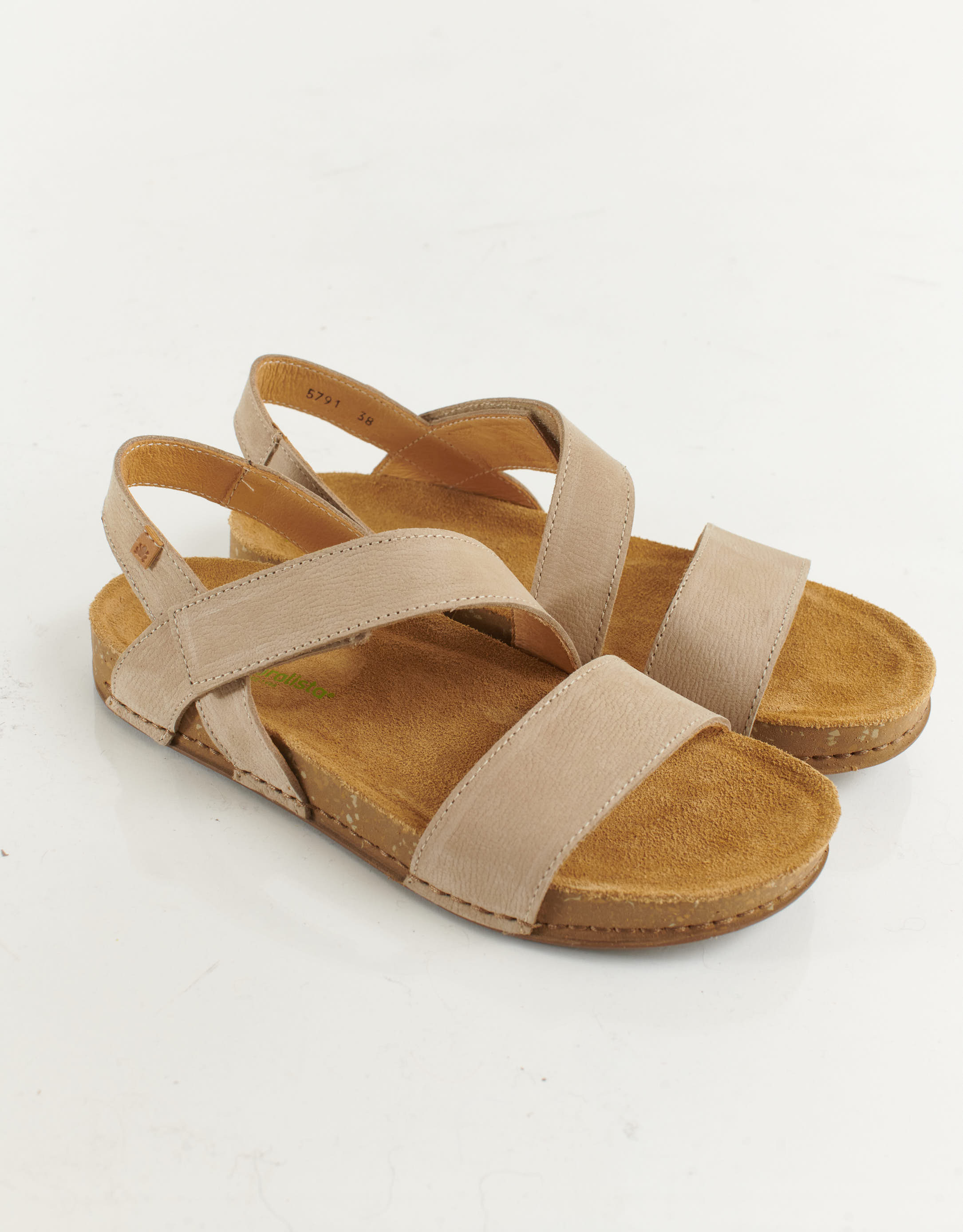 נעלי נשים - El Naturalista - סנדלי עור BALANCE - בז'2