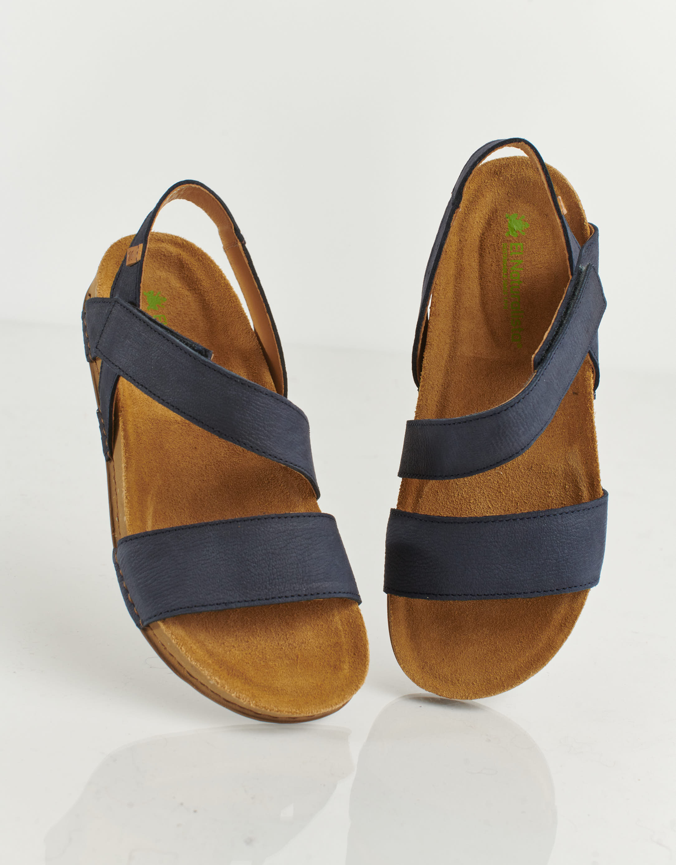 נעלי נשים - El Naturalista - סנדלי עור BALANCE - כחול4