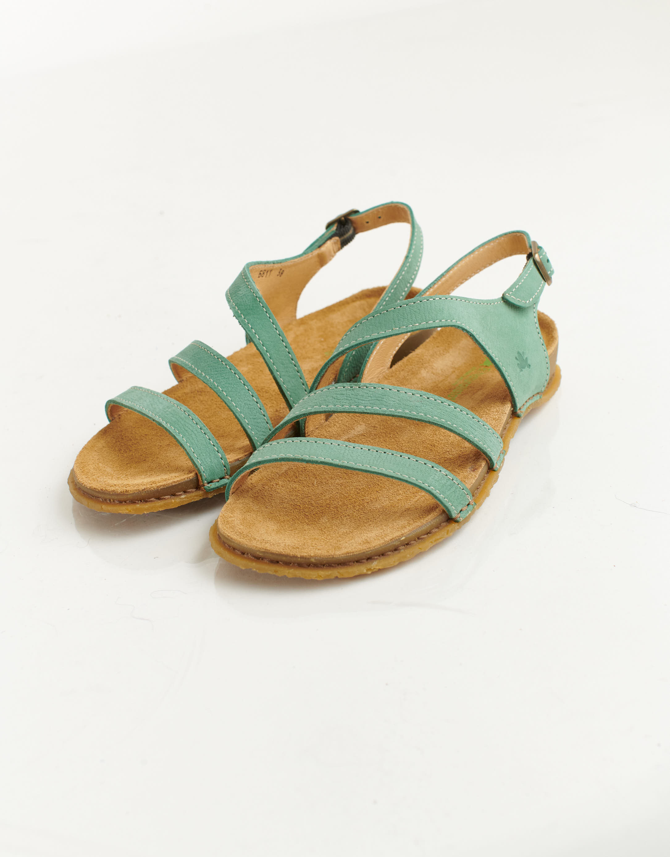 נעלי נשים - El Naturalista - סנדלי רצועות PANGLAO - ירוק2