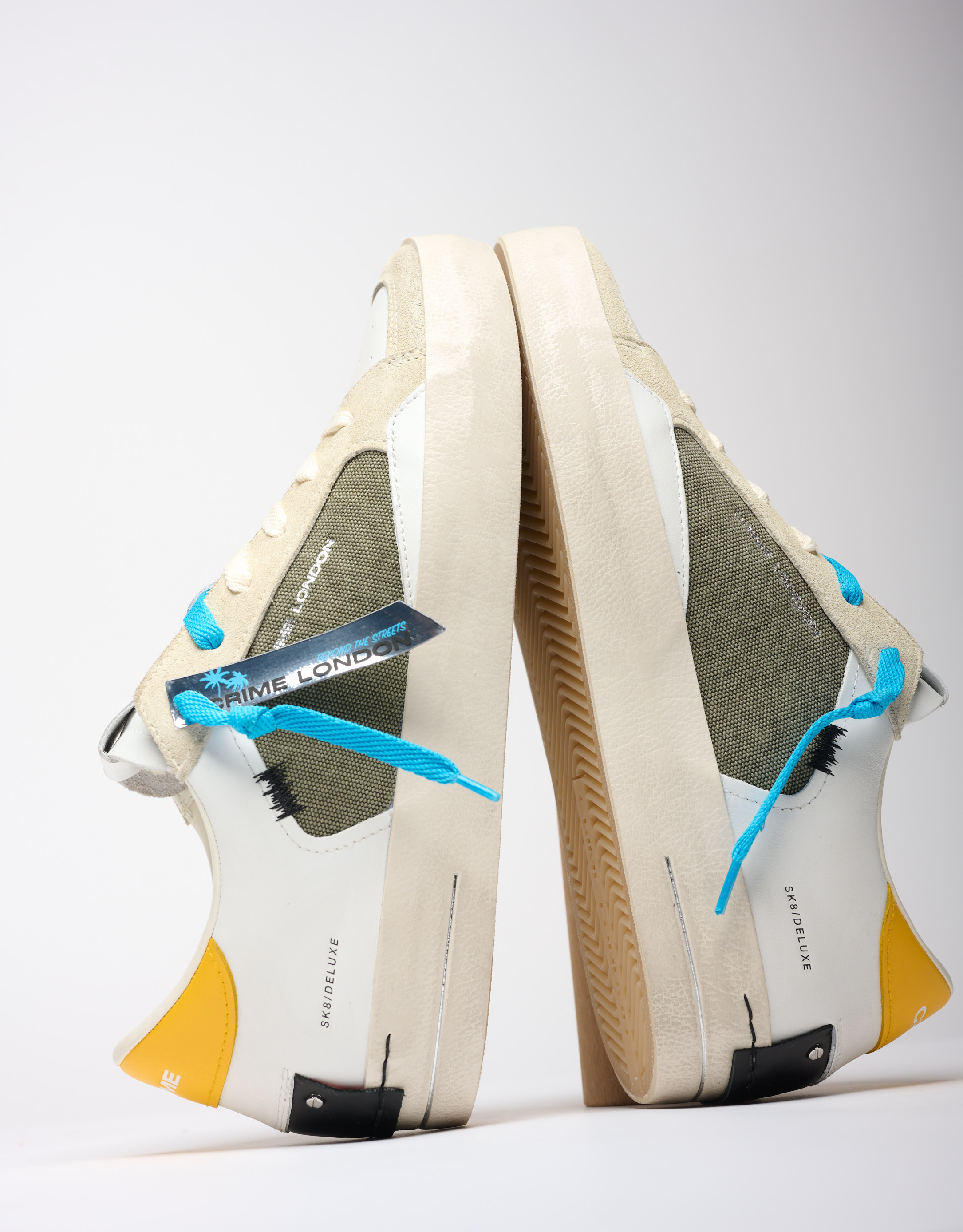 נעלי גברים - Crime London - סניקרס STEVEN - חאקי