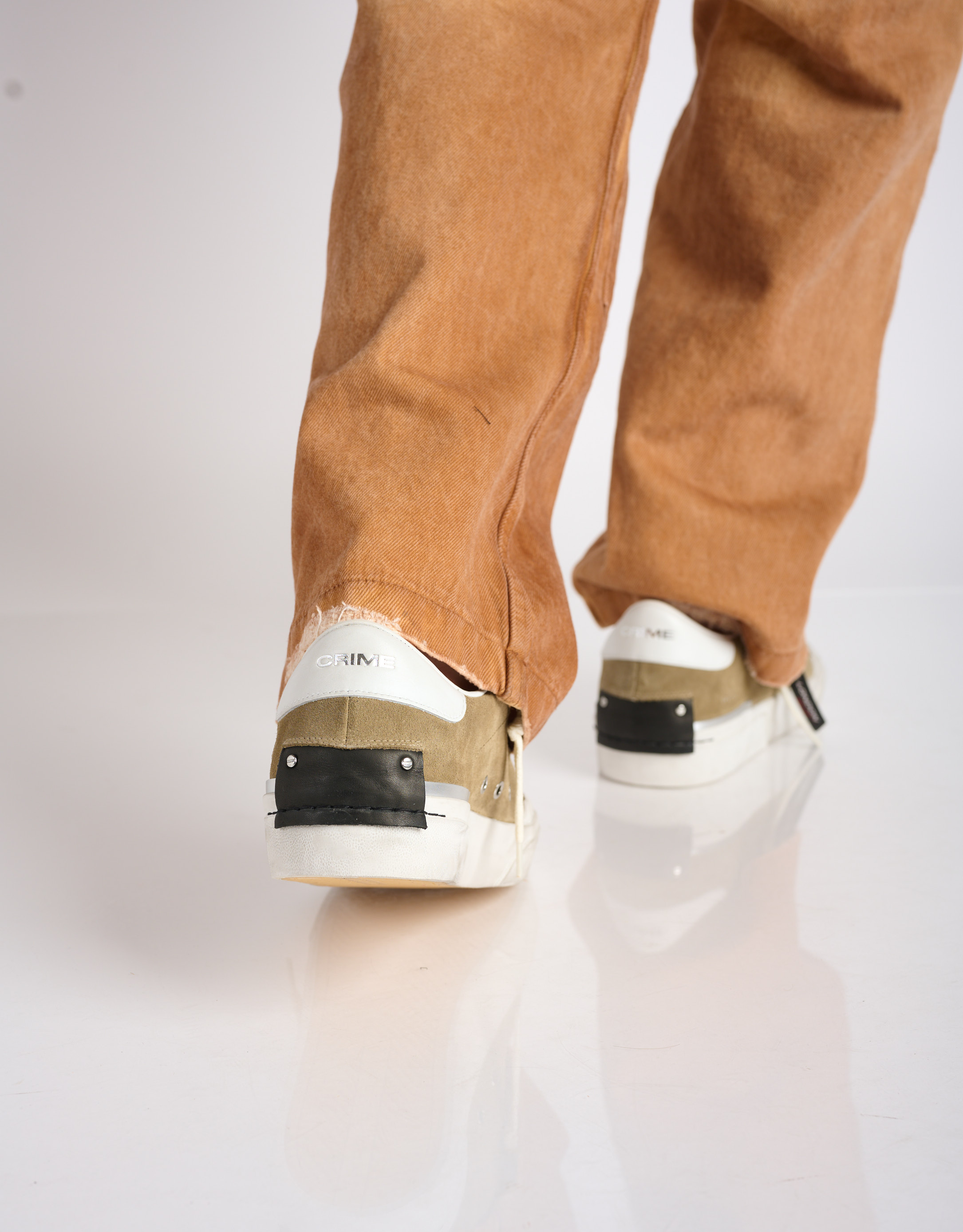 נעלי גברים - Crime London - סניקרס BRUS - חאקי2