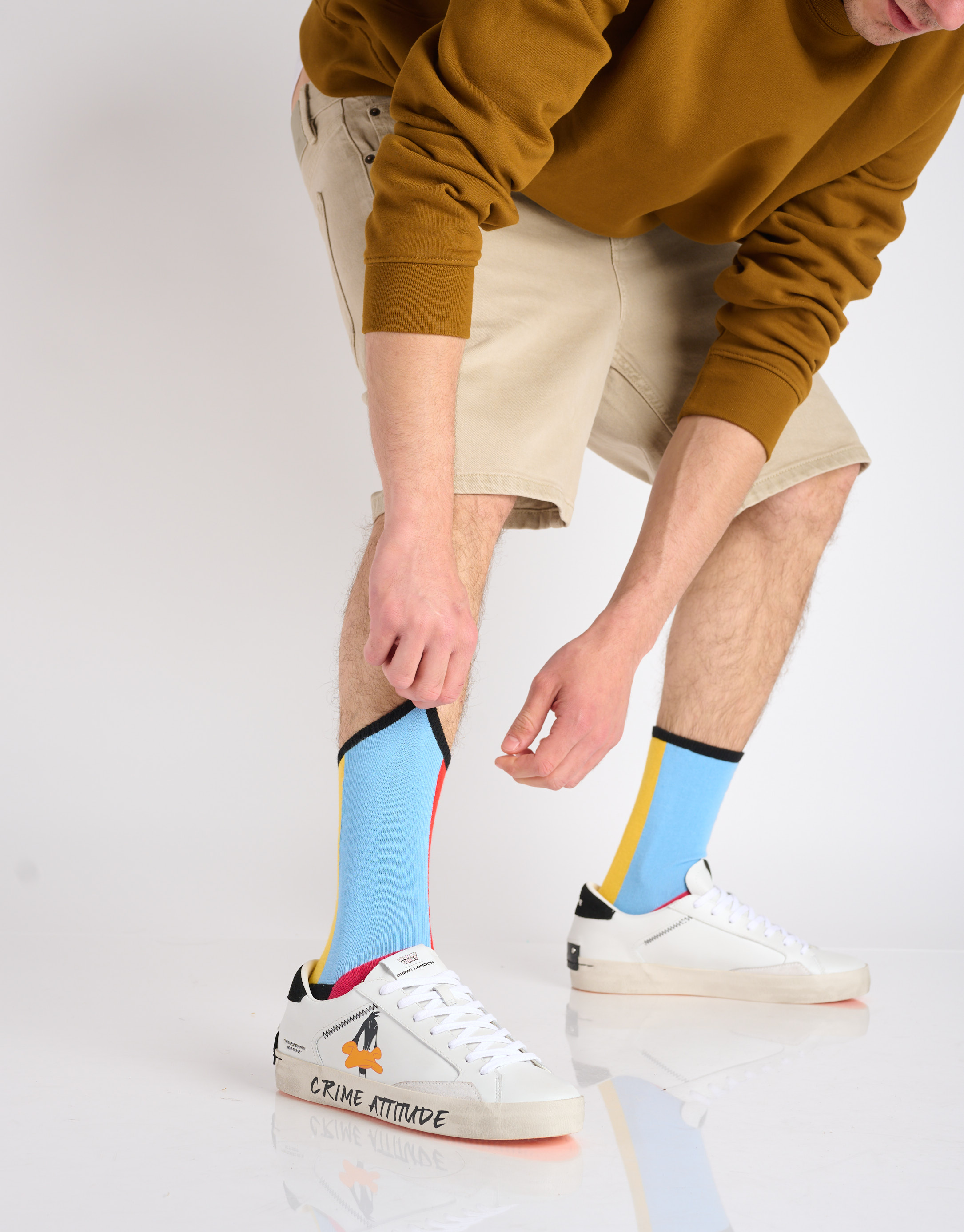 נעלי גברים - Crime London - סניקרס ZIGGY - לבן   שחור2