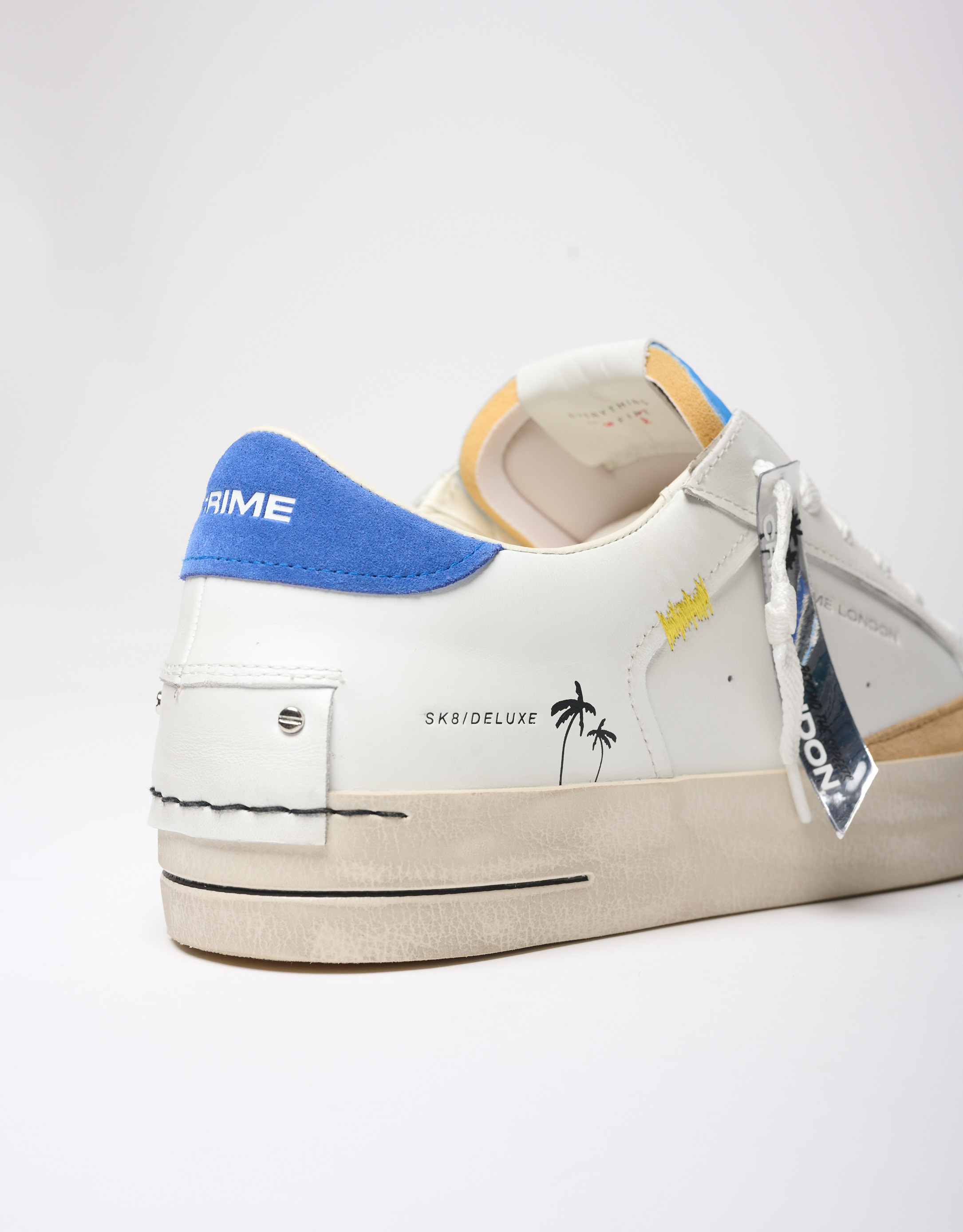 נעלי גברים - Crime London - סניקרס FREDDIE - לבן   כחול4