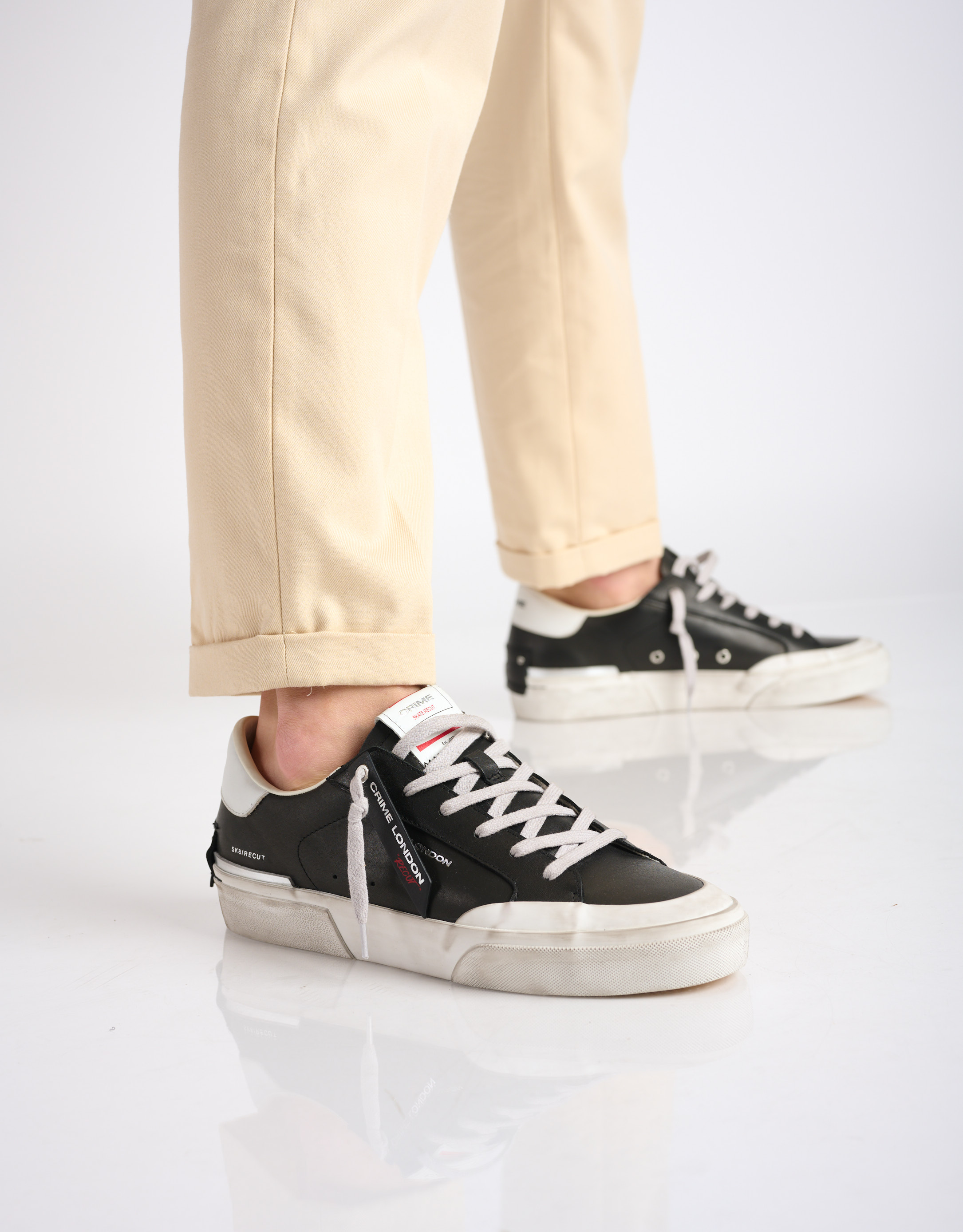 נעלי גברים - Crime London - סניקרס BRUS - שחור3