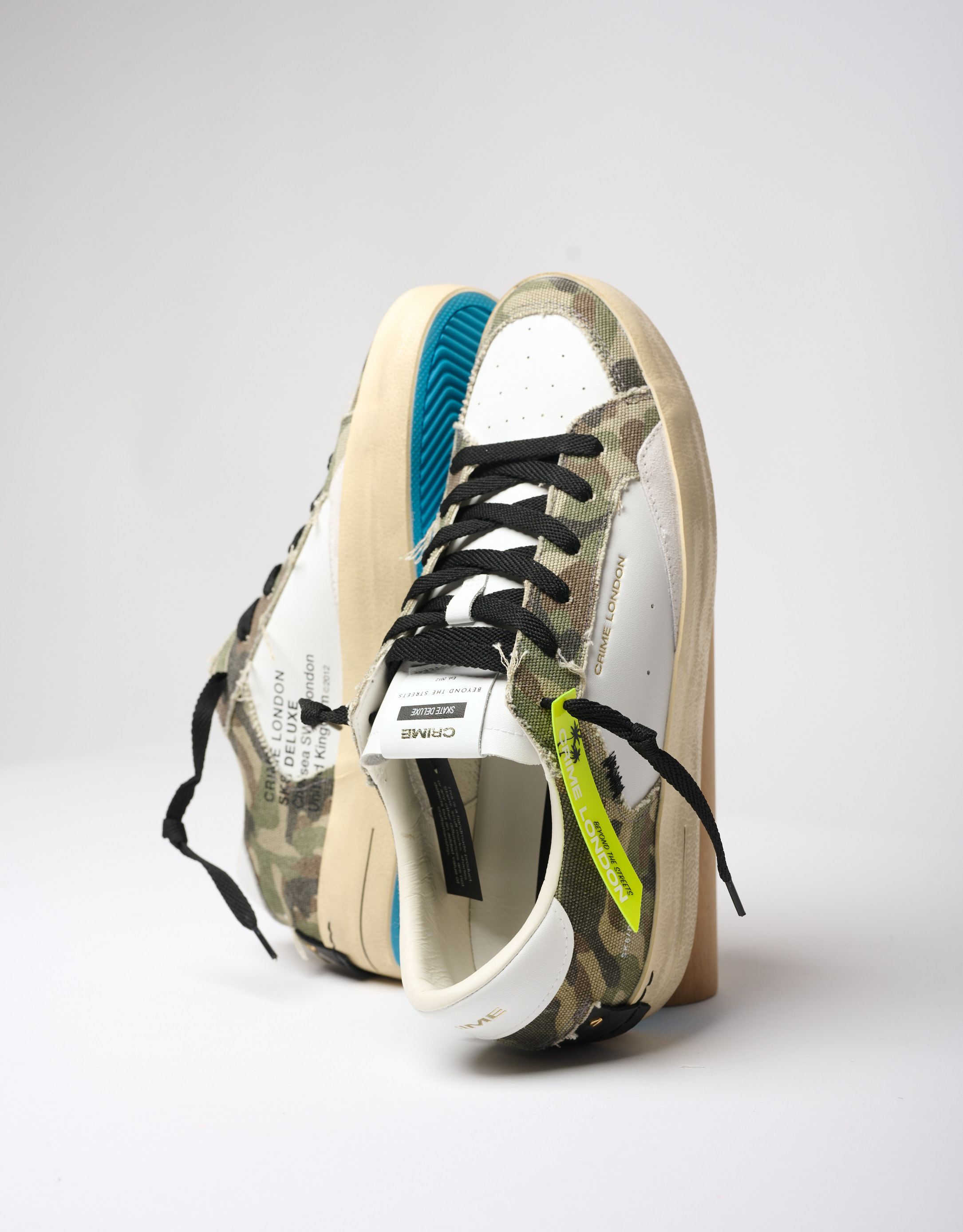 נעלי גברים - Crime London - סניקרס STEVEN - צבאי3