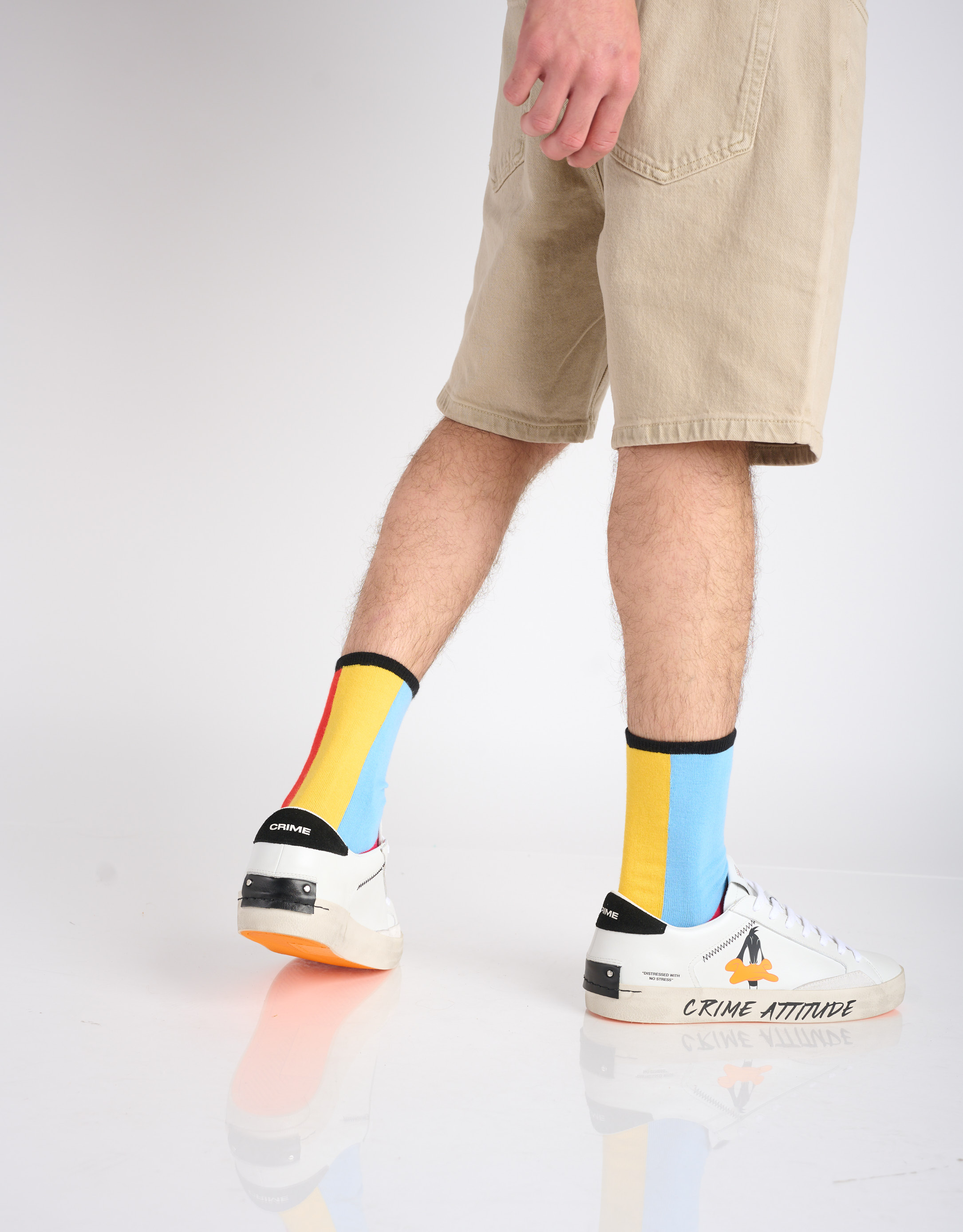 נעלי גברים - Crime London - סניקרס ZIGGY - לבן   שחור4