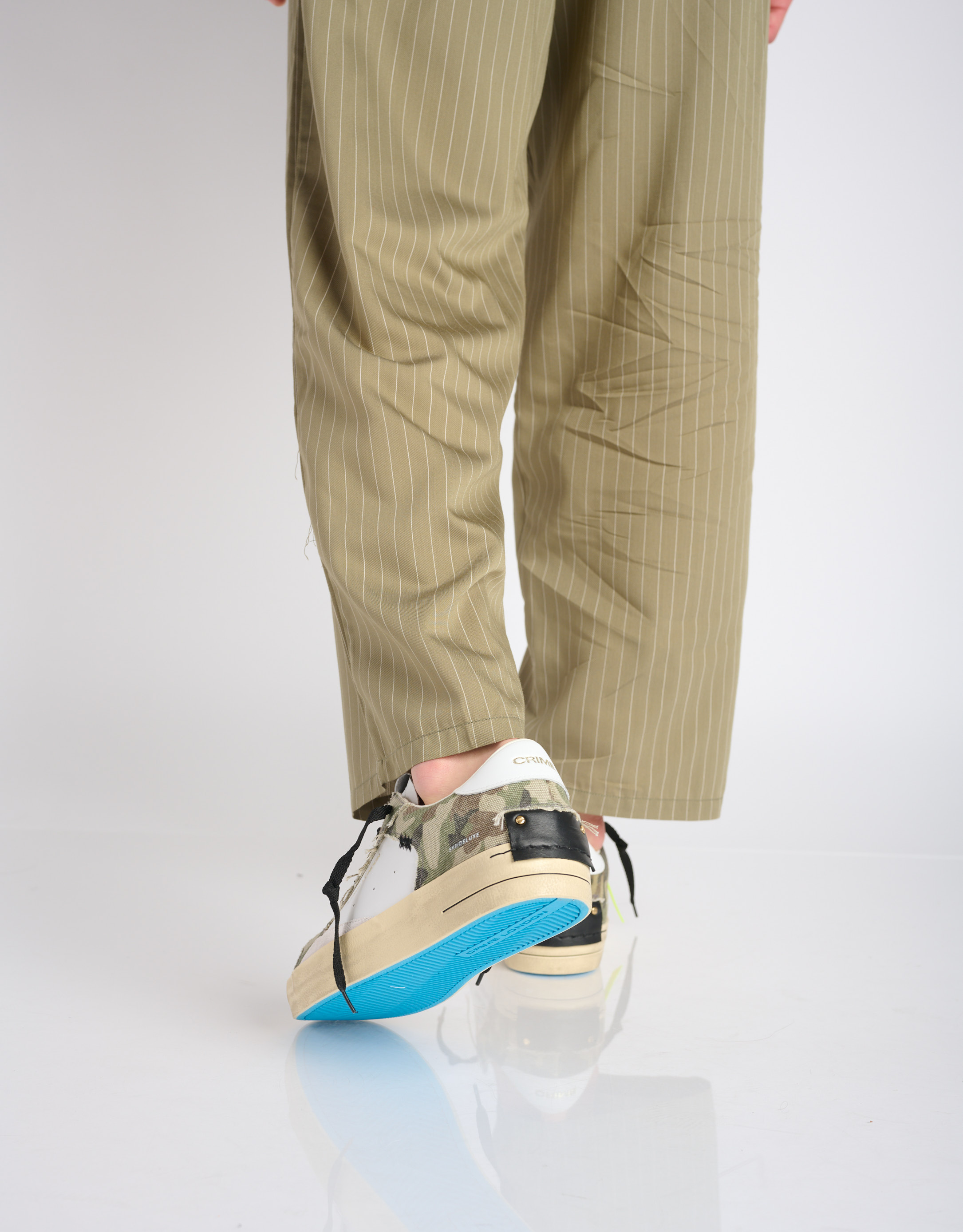 נעלי גברים - Crime London - סניקרס STEVEN - צבאי4